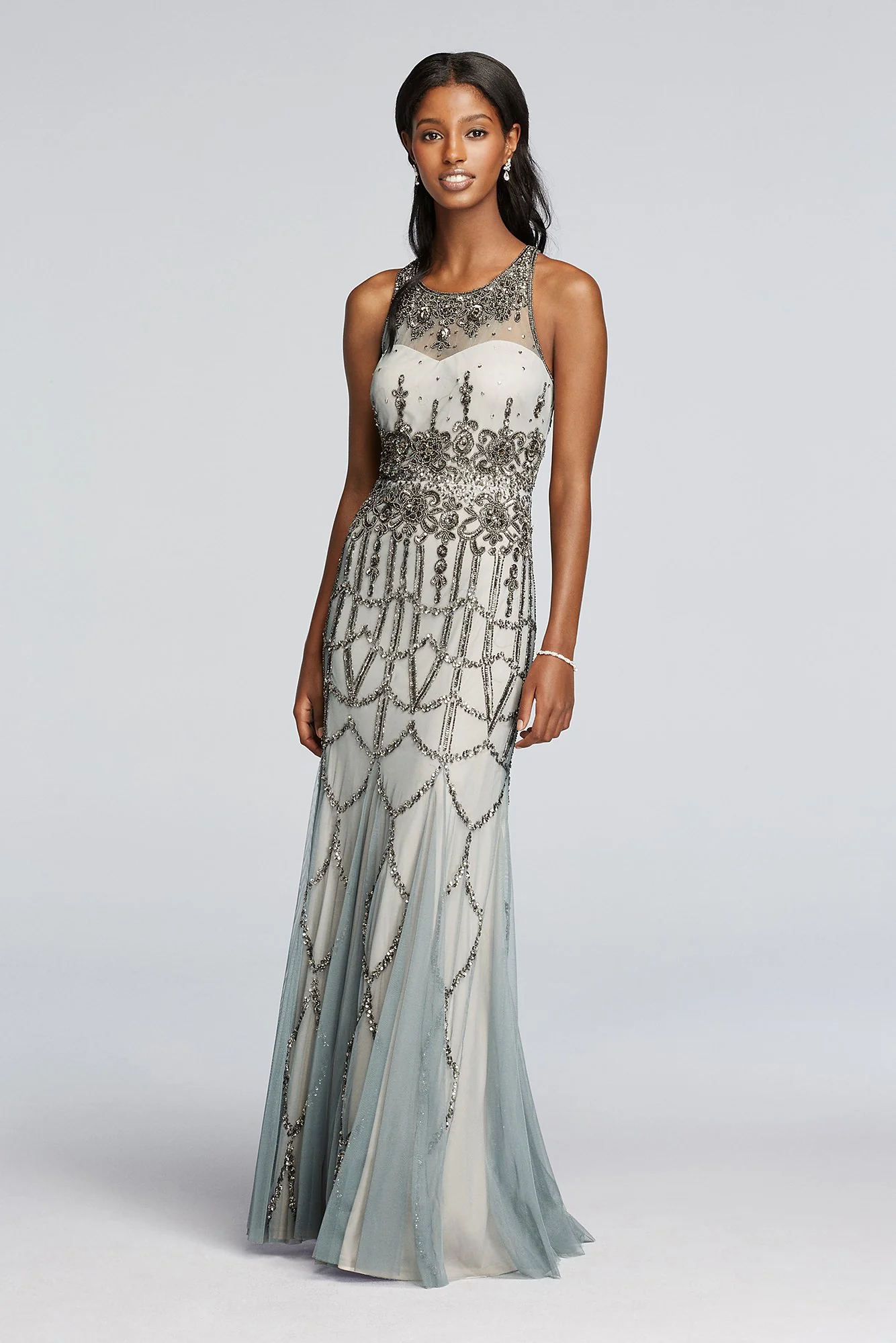 Sleeveless All Over Beaded Dress