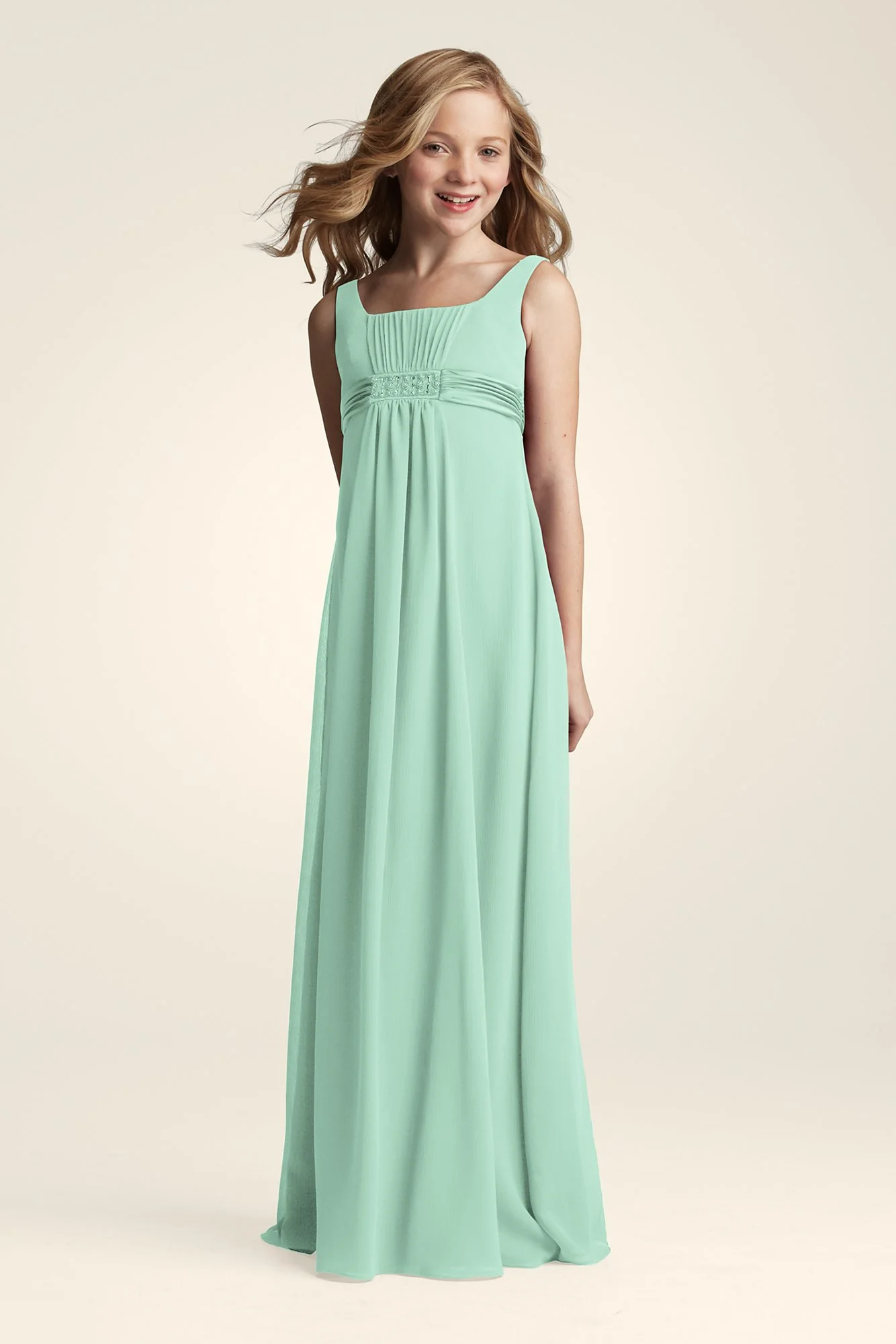 Sleeveless Crinkle Chiffon A-line