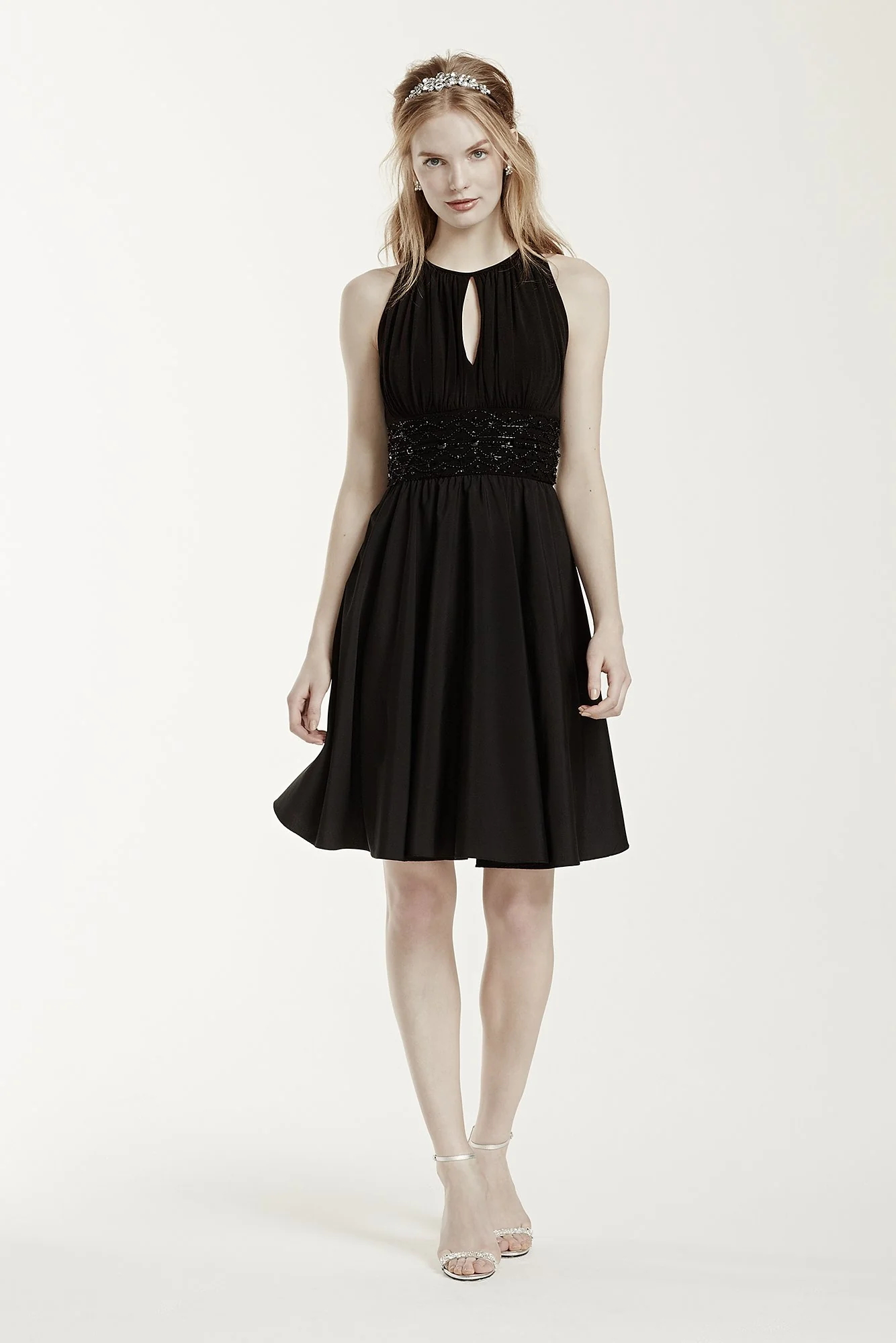 Sleeveless Jersey Dress with Key Hole Detail