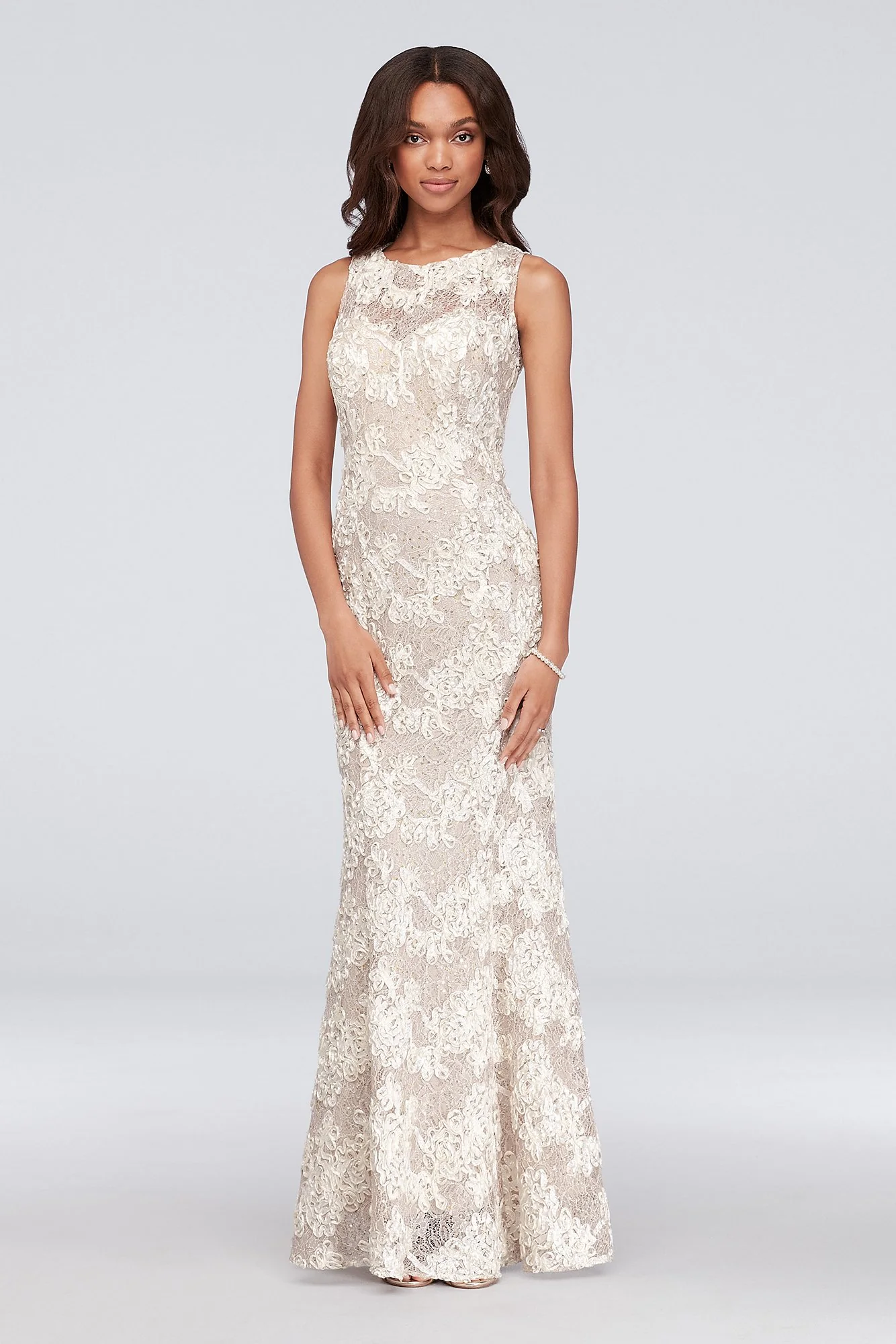Sleeveless Soutache Mermaid Gown - Image 2