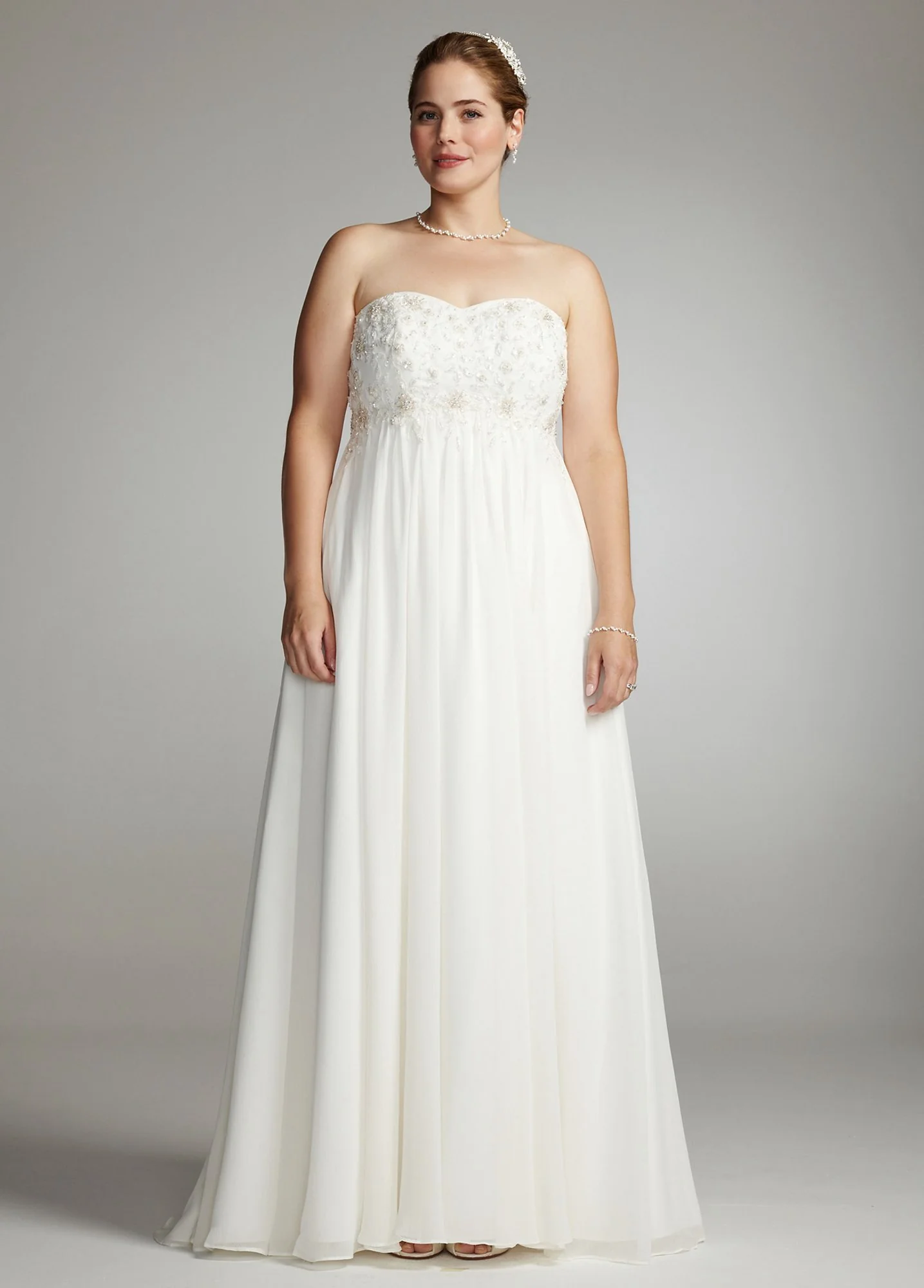 Soft Crinkle Chiffon A-Line Gown - Image 2
