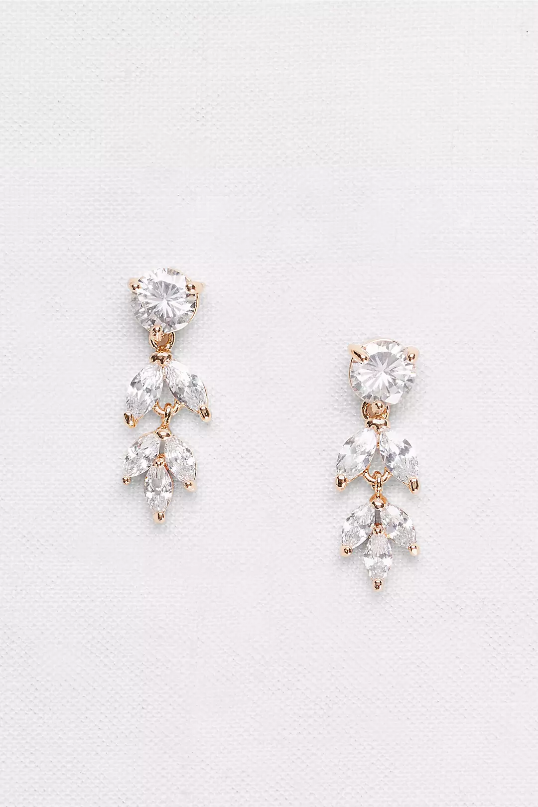 Solitaire and Marquise-Cut Cubic Zirconia Earrings - Image 2
