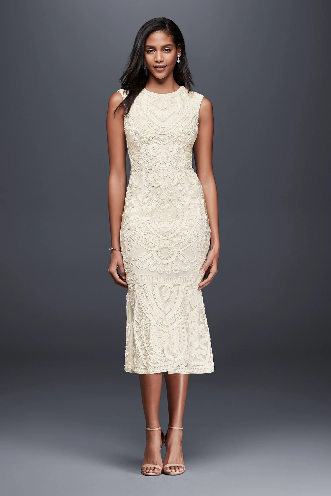 Soutache Tank Midi Sheath Dress - Image 2