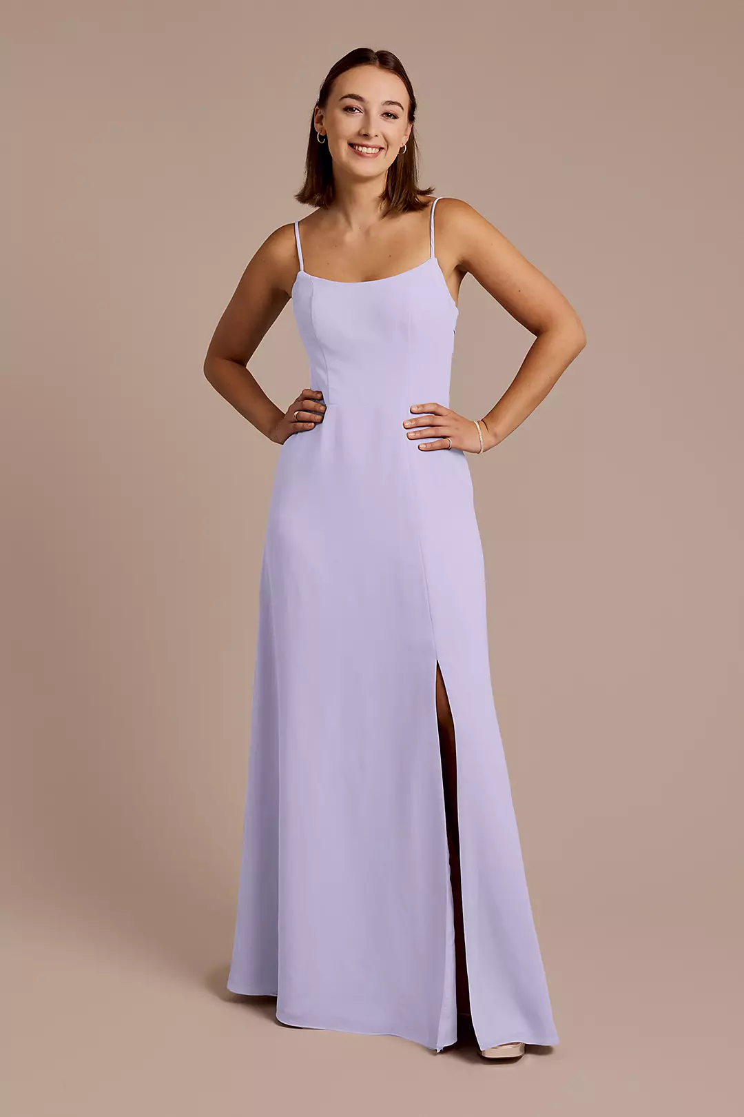 Spaghetti Strap Bow Back Chiffon Dress - Image 34