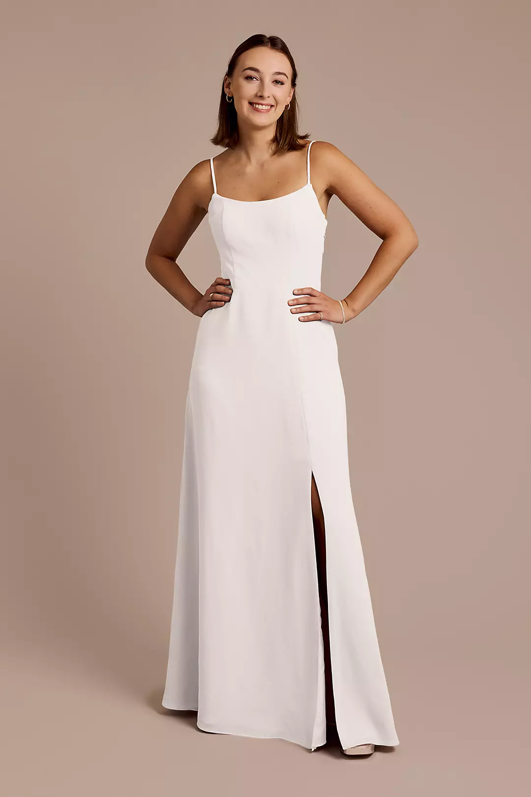 Spaghetti Strap Bow Back Chiffon Dress - Image 43