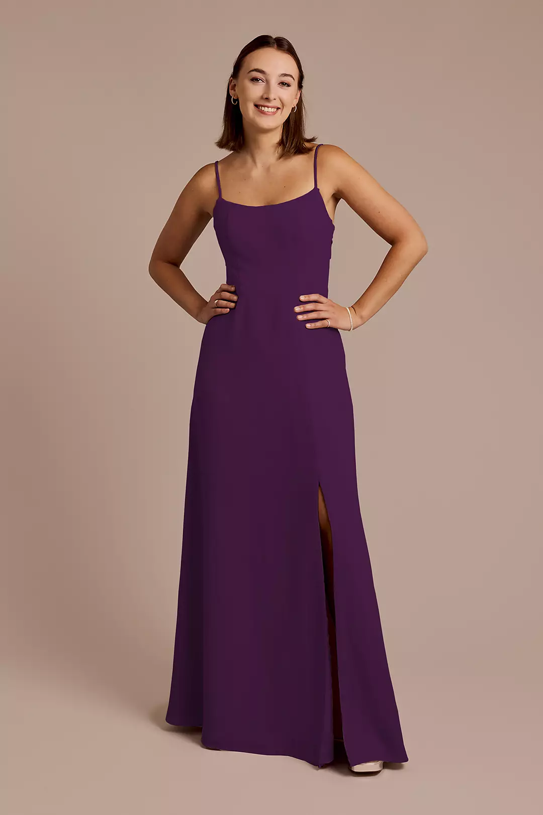 Spaghetti Strap Bow Back Chiffon Dress - Image 57