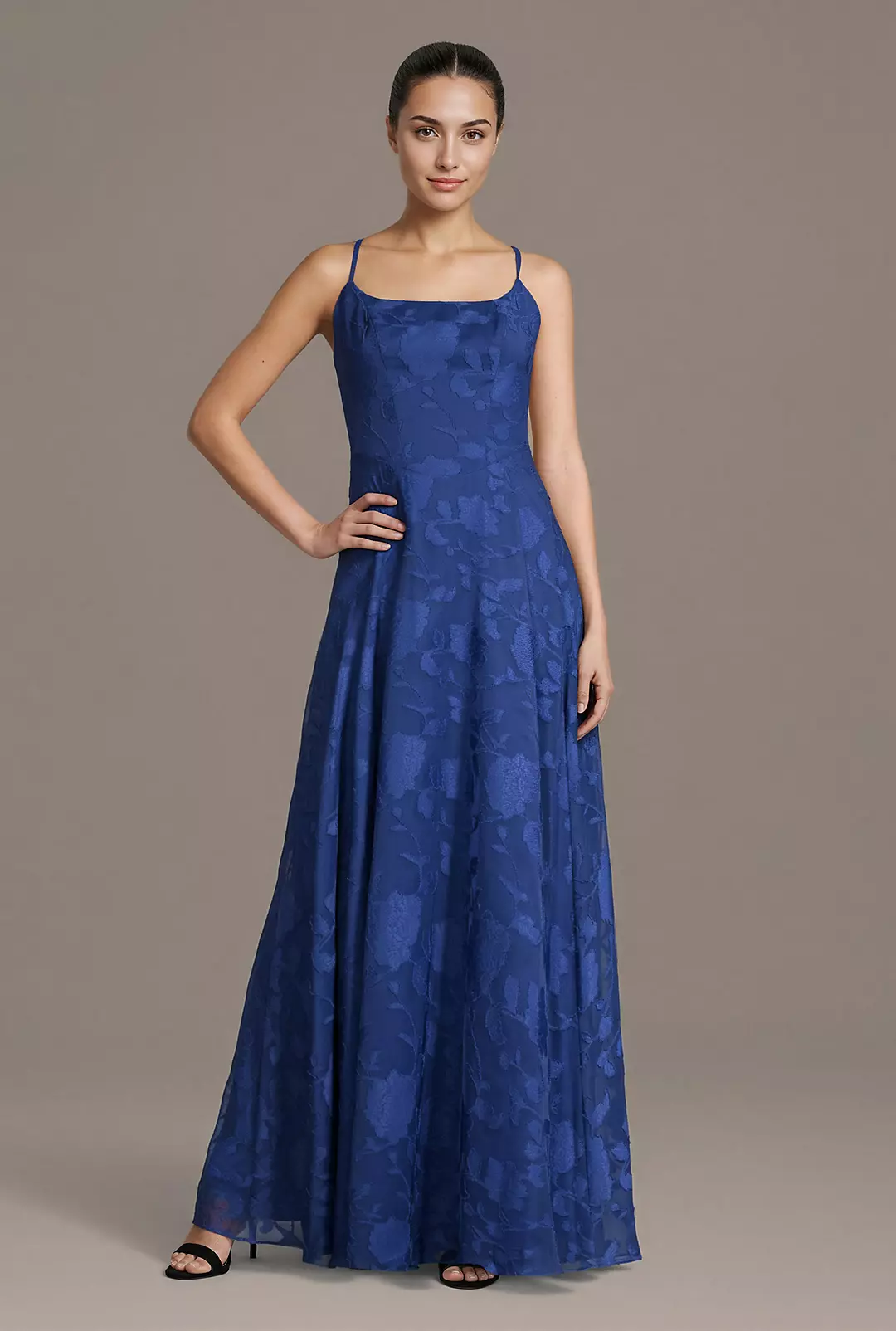 Spaghetti Strap Burnout A-Line Dress