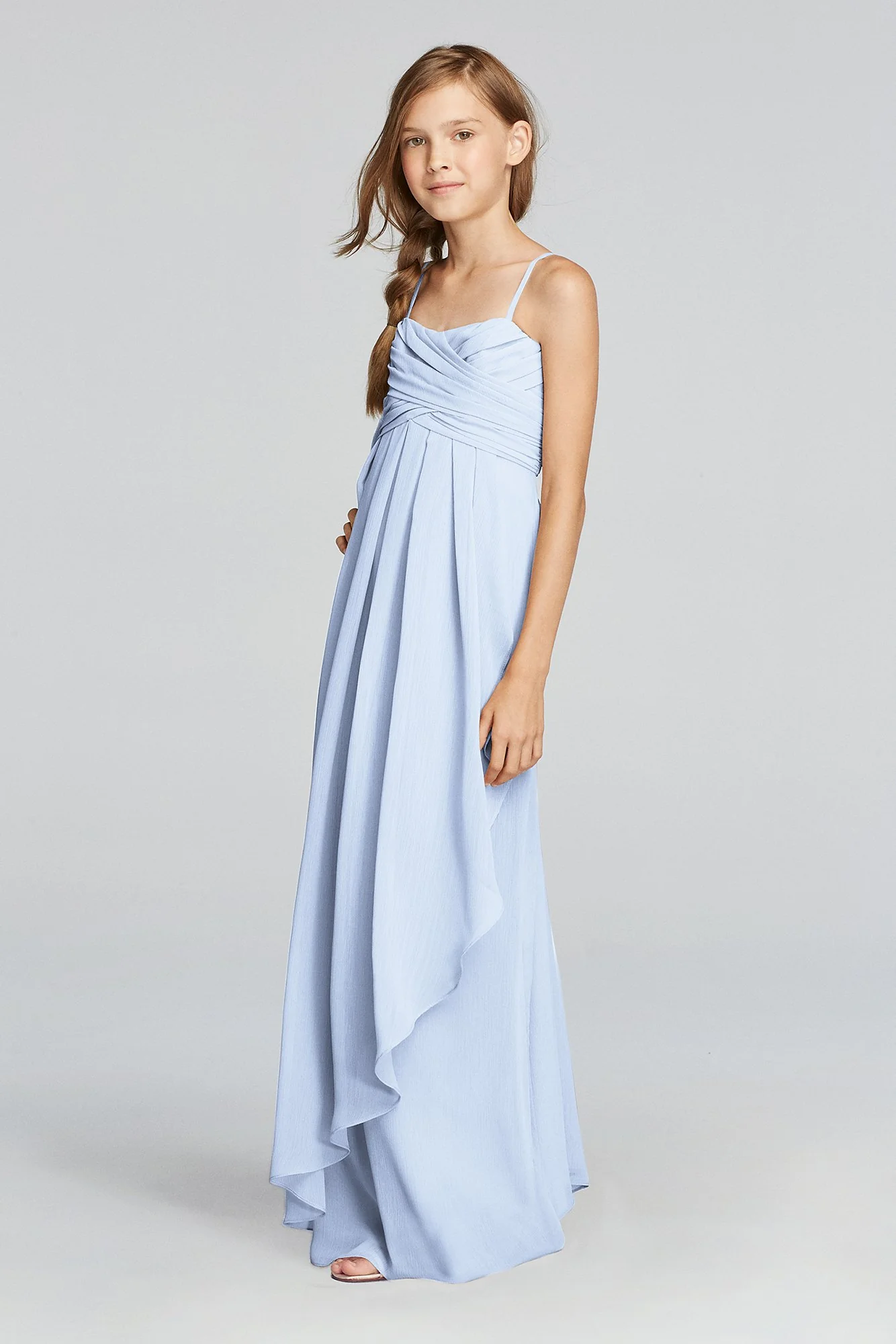 Spaghetti Strap Dress with Side Cascade Ruffle - Image 2