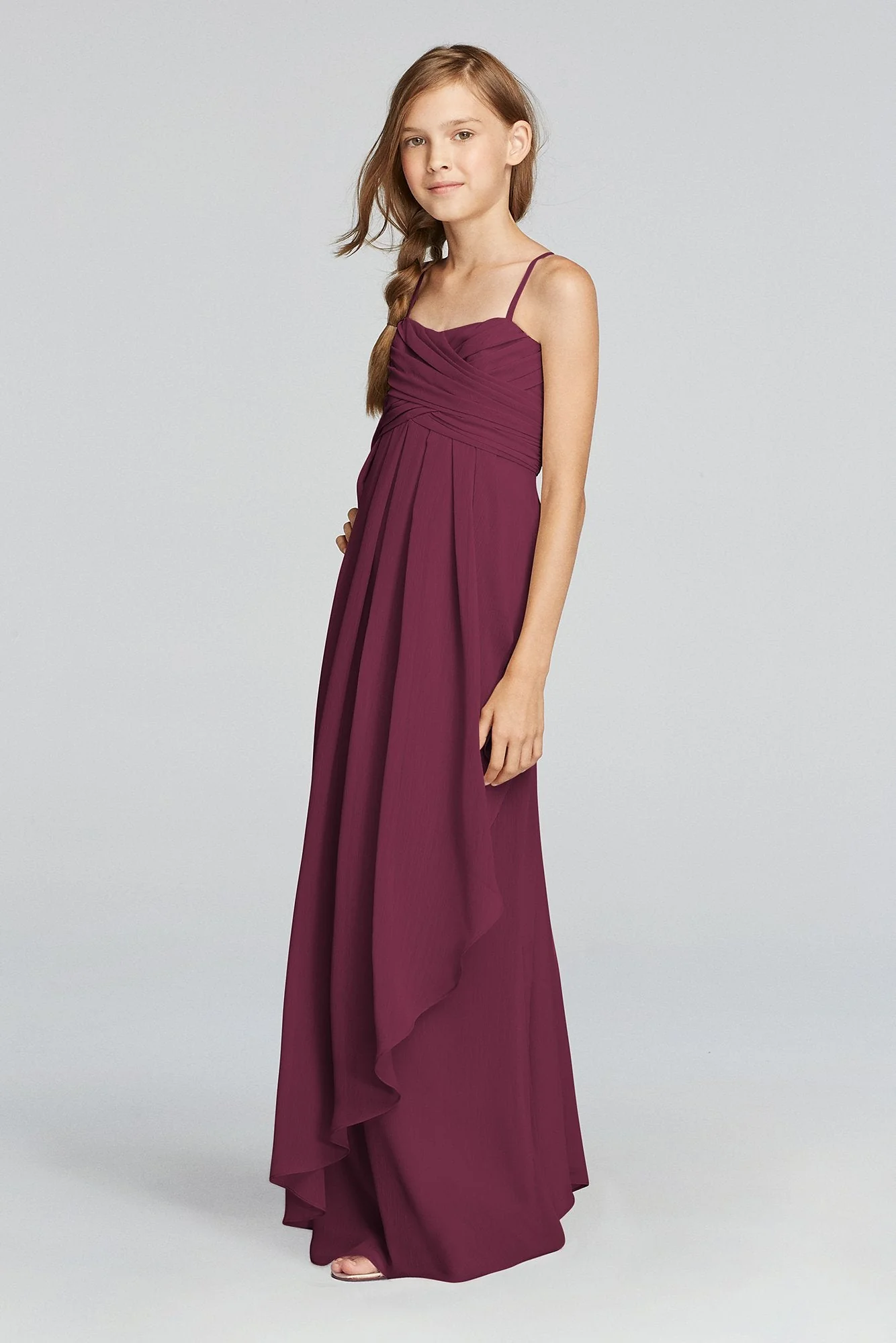 Spaghetti Strap Dress with Side Cascade Ruffle - Image 20