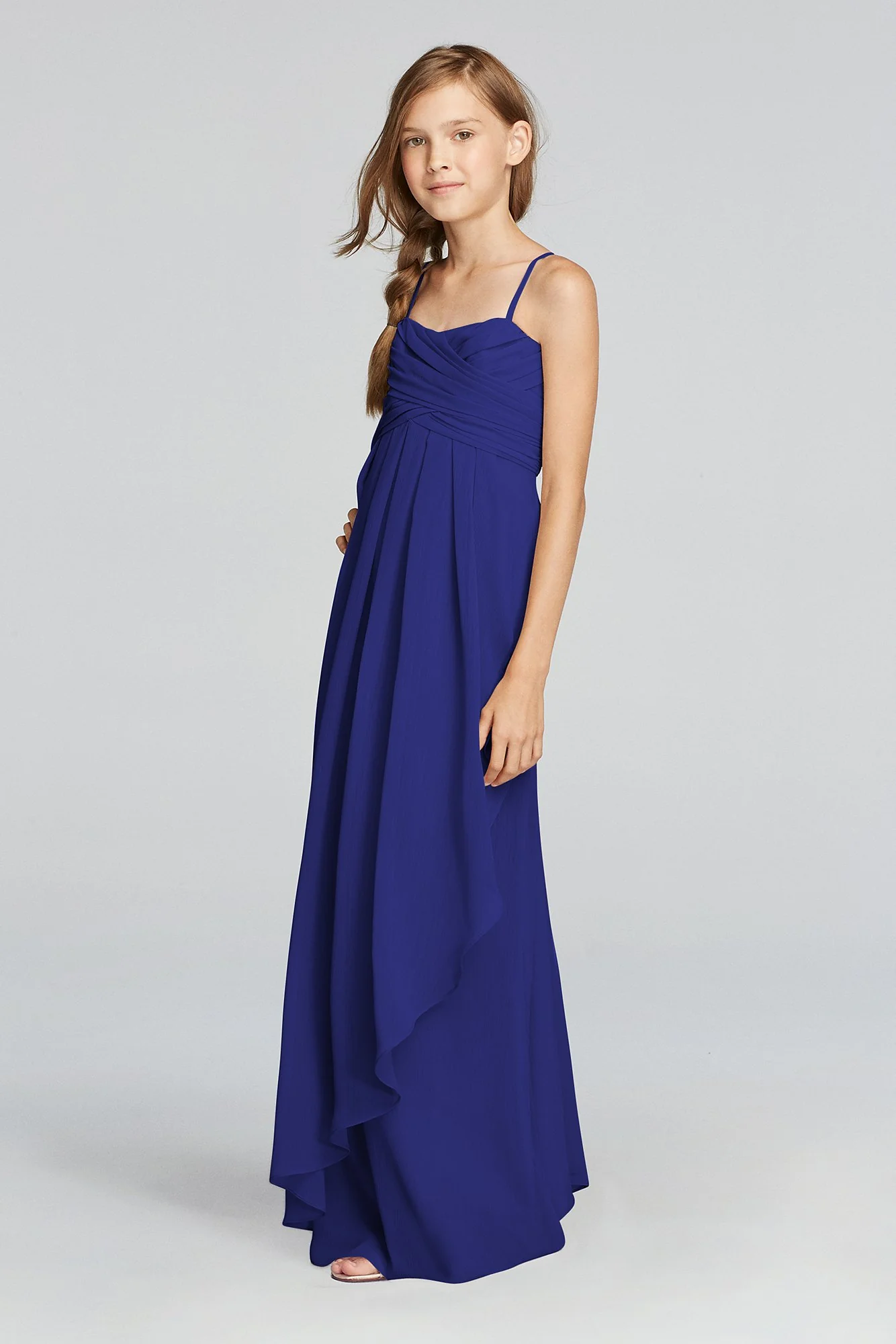 Spaghetti Strap Dress with Side Cascade Ruffle - Image 21