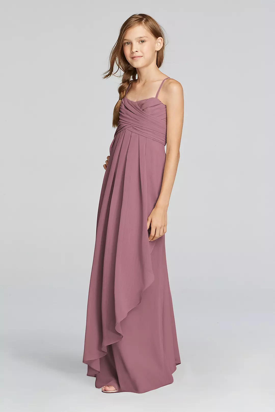 Spaghetti Strap Dress with Side Cascade Ruffle - Image 28