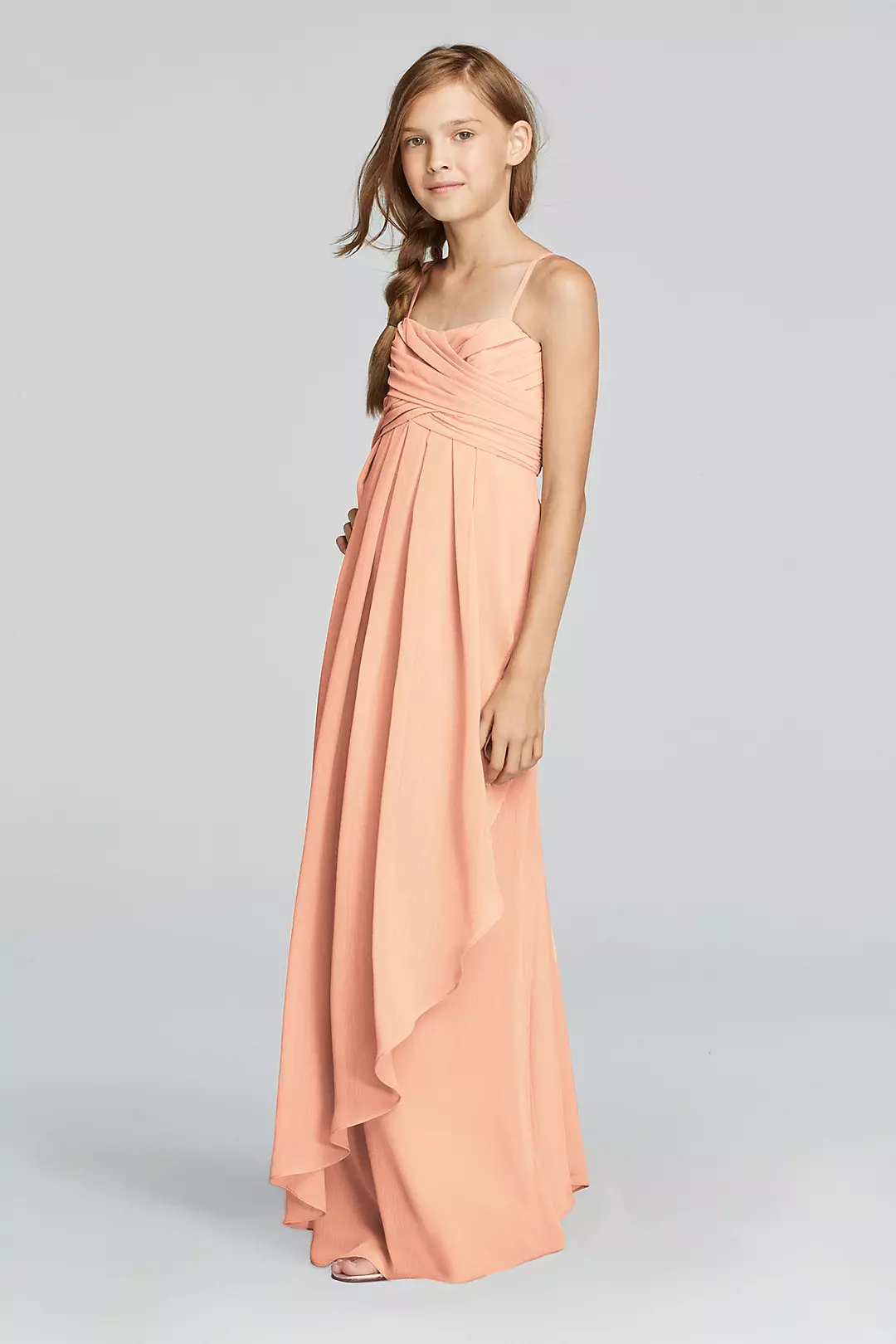 Spaghetti Strap Dress with Side Cascade Ruffle - Image 48