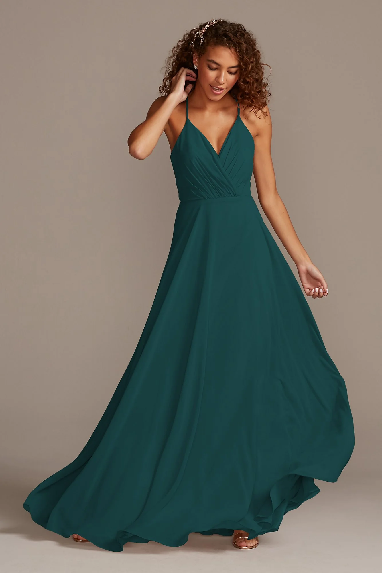 Spaghetti Strap Full Skirt Dress - Image 11