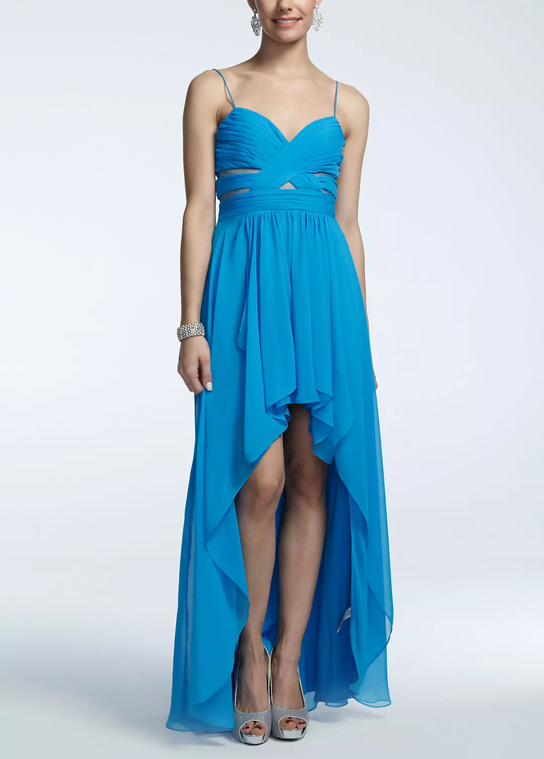 Spaghetti Strap High Low Prom Dress - Image 3
