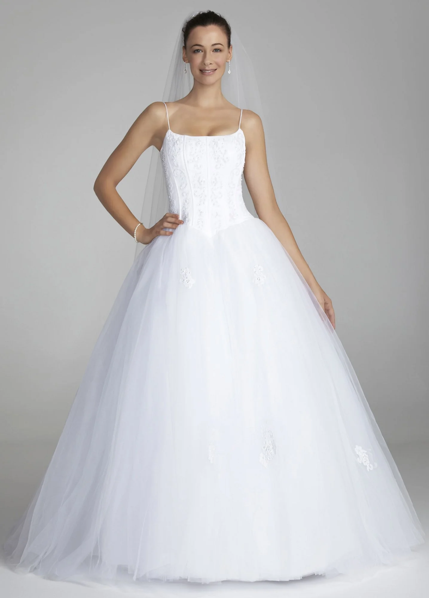 Spaghetti Strap Tulle Ball Gown with Corset - Image 2