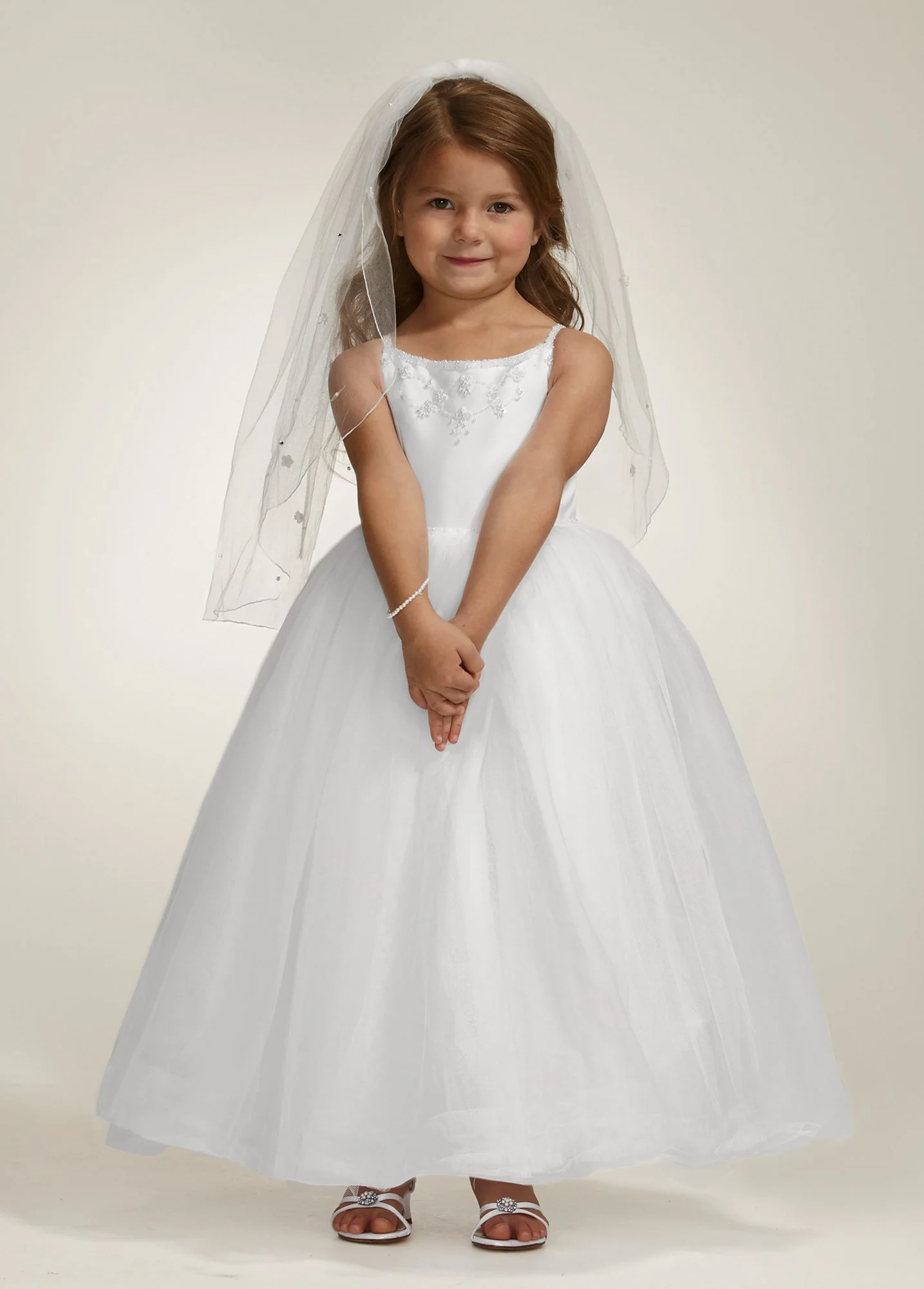 Spaghetti Strap Tulle Dress with Crystal Accents - Image 2