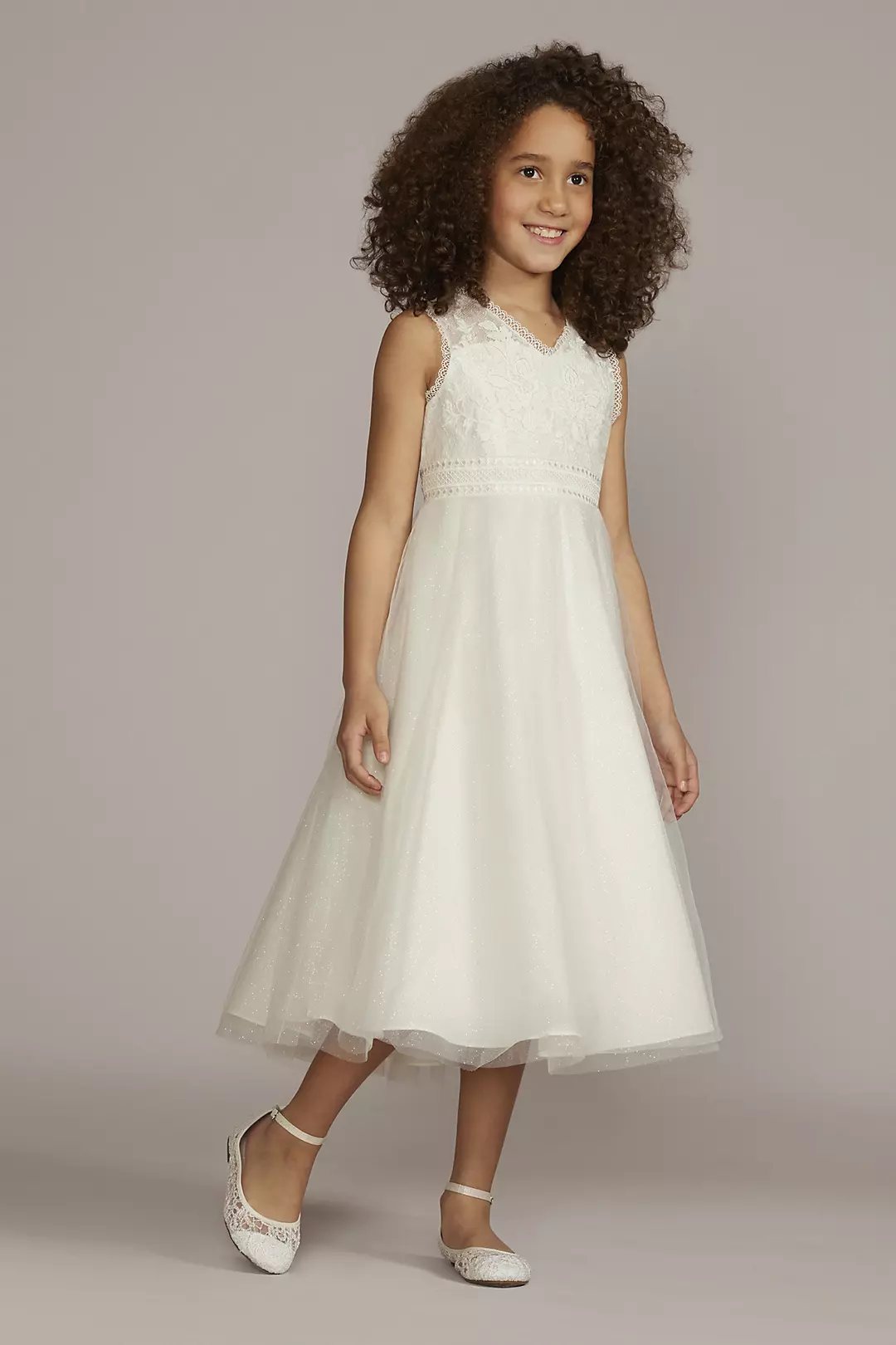Sparkle Lace Bodice Flower Girl Dress - Image 4