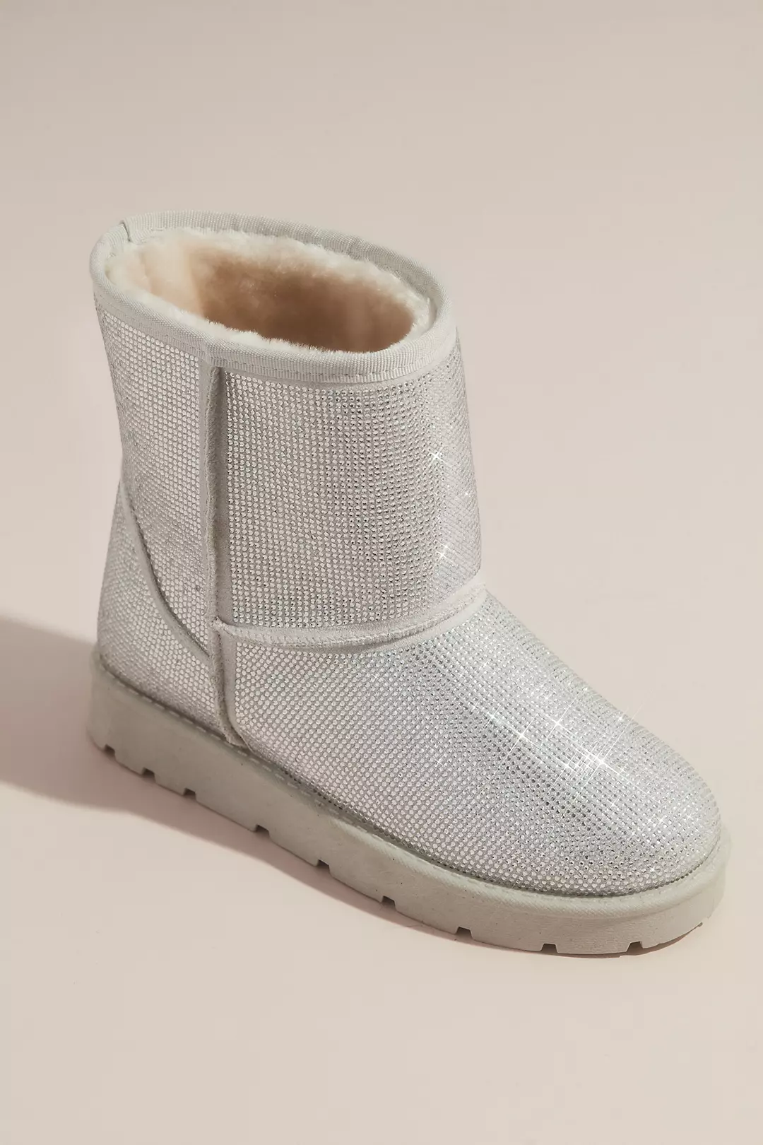 Sparkly Crystal Boots with Faux Fur Lining - Image 2