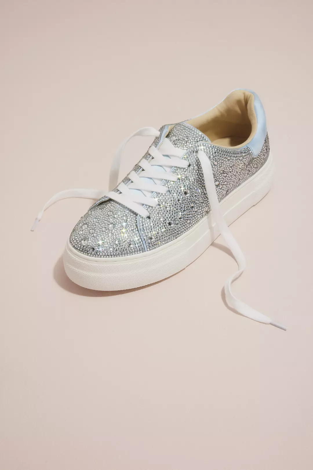 Sparkly Crystal Platform Sneakers - Image 2