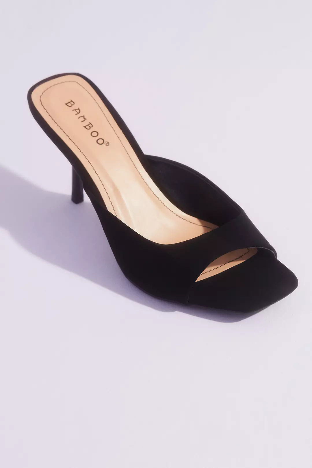 Square Toe Kitten Heel Mule Sandals - Image 4