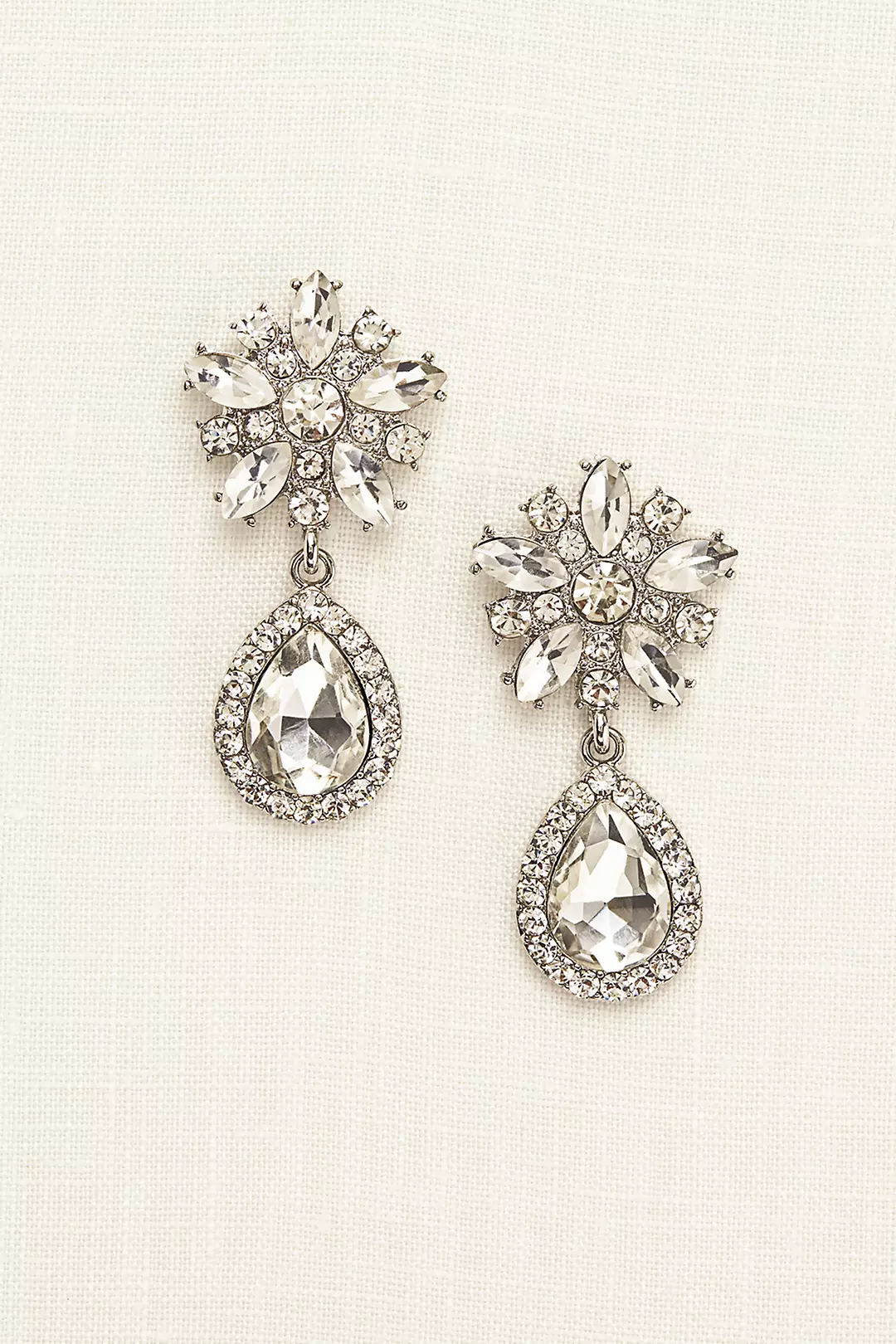 Starburst Crystal Teardrop Earrings - Image 2