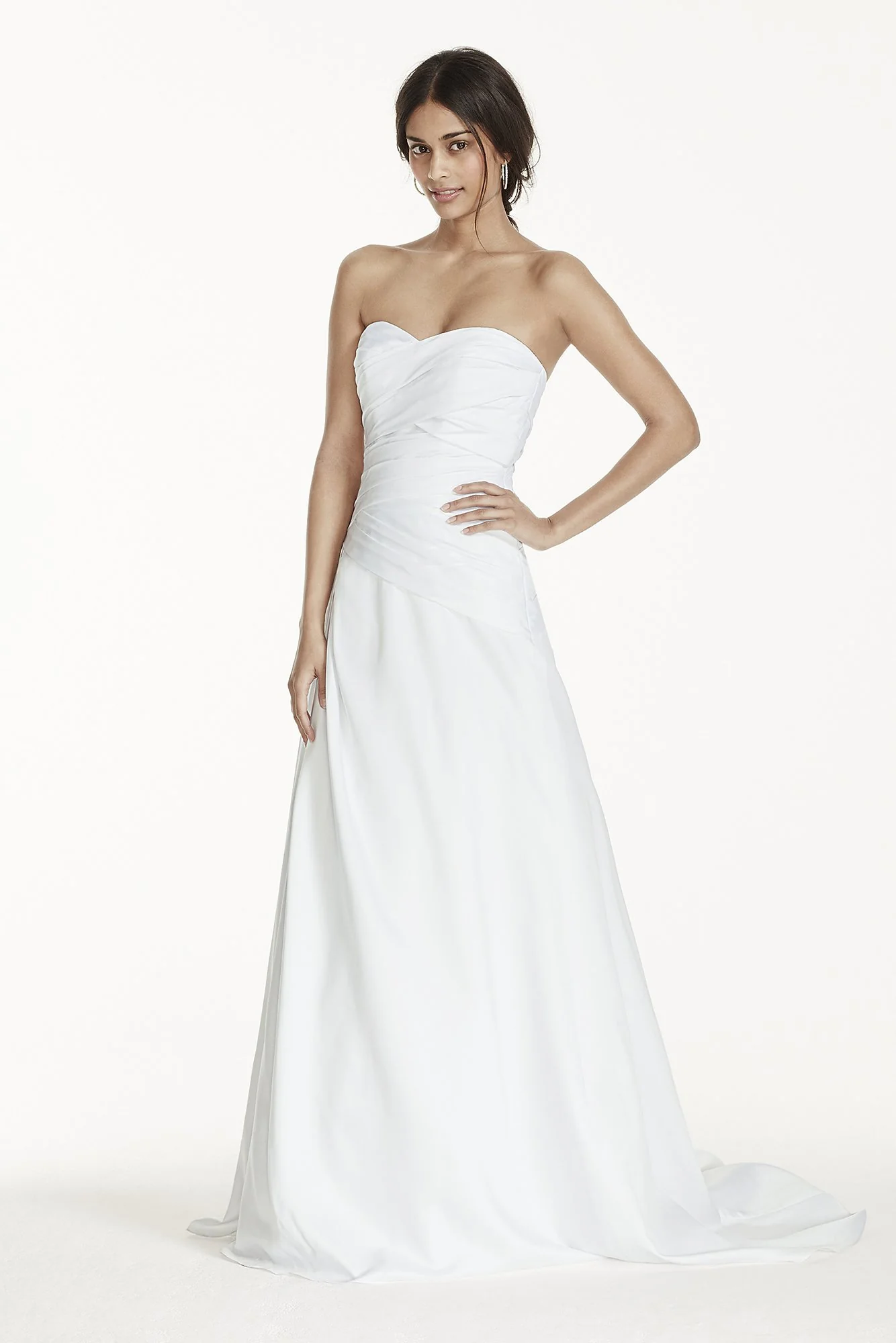 Strapless A-Line Drop Waist Wedding Dress - Image 2