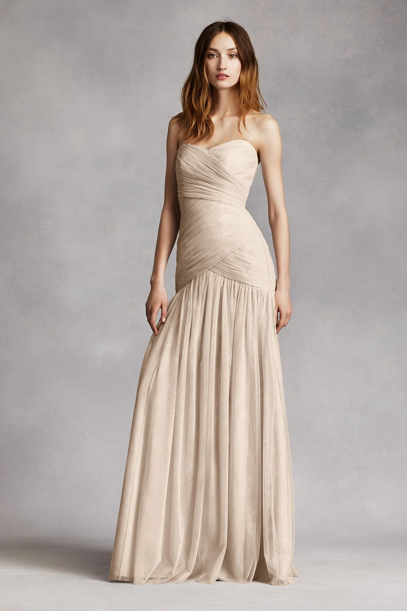 Strapless Bobbin Net Gown with Sweetheart Neckline - Image 4