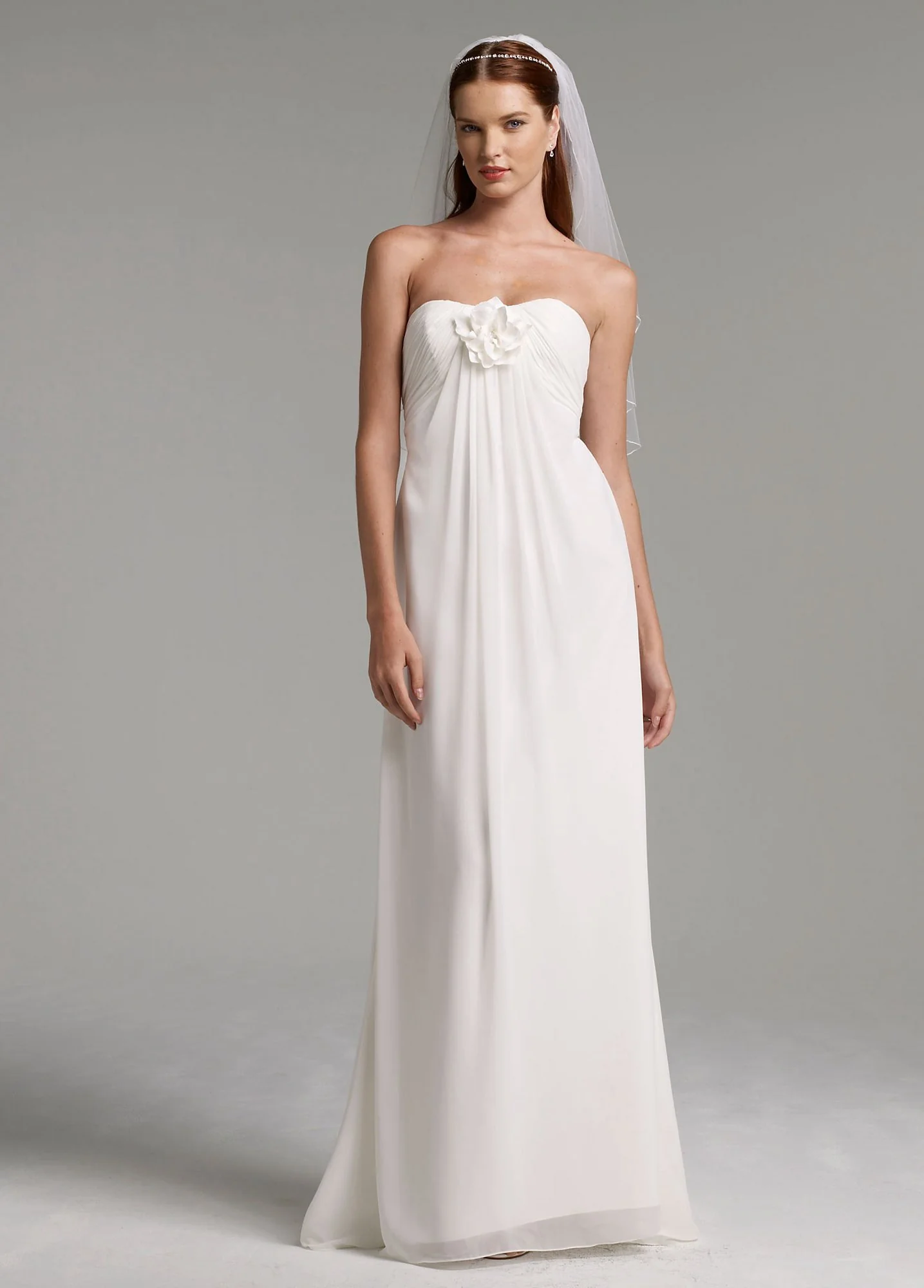 Strapless Chiffon Gown