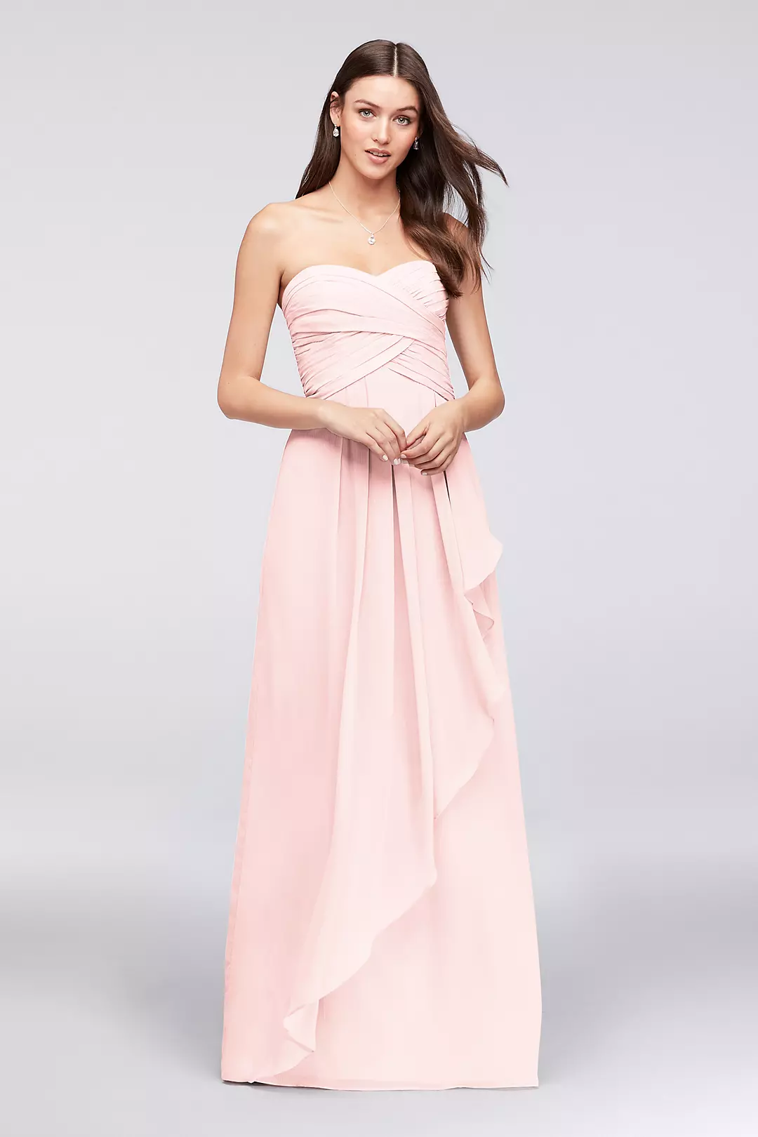 Crinkle Chiffon Dress with Cascade Skirt - Image 14