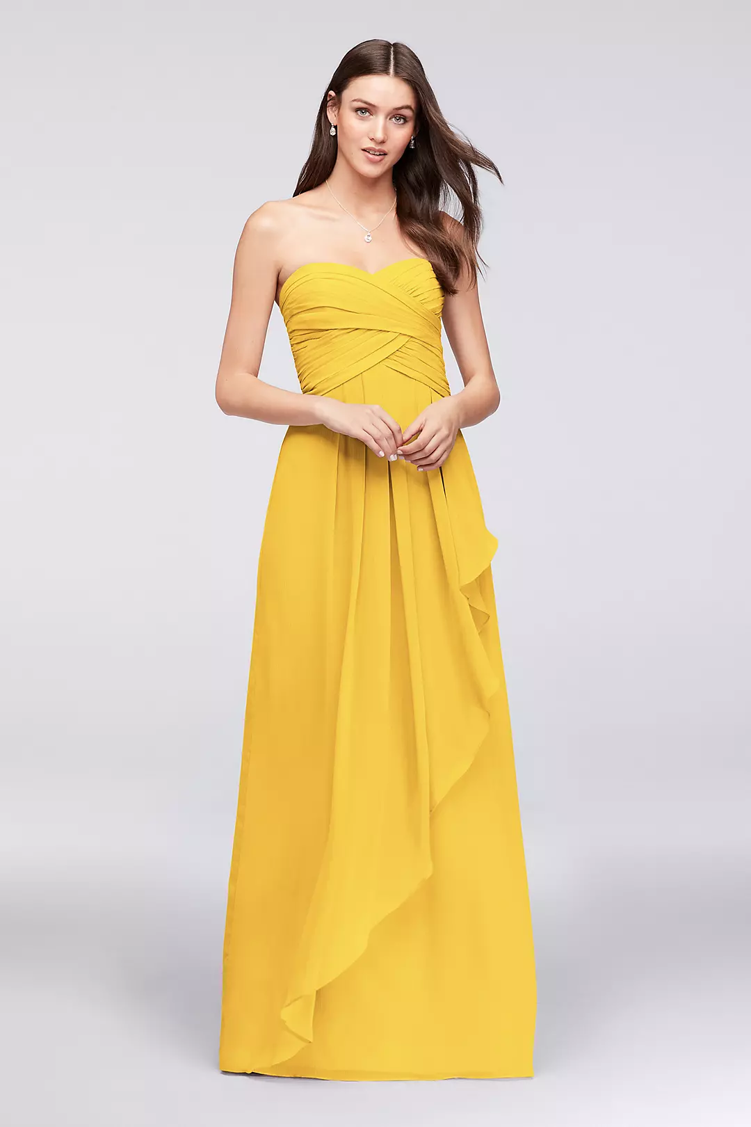 Crinkle Chiffon Dress with Cascade Skirt - Image 17
