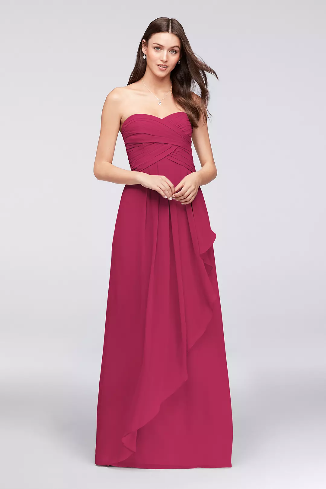 Crinkle Chiffon Dress with Cascade Skirt - Image 18