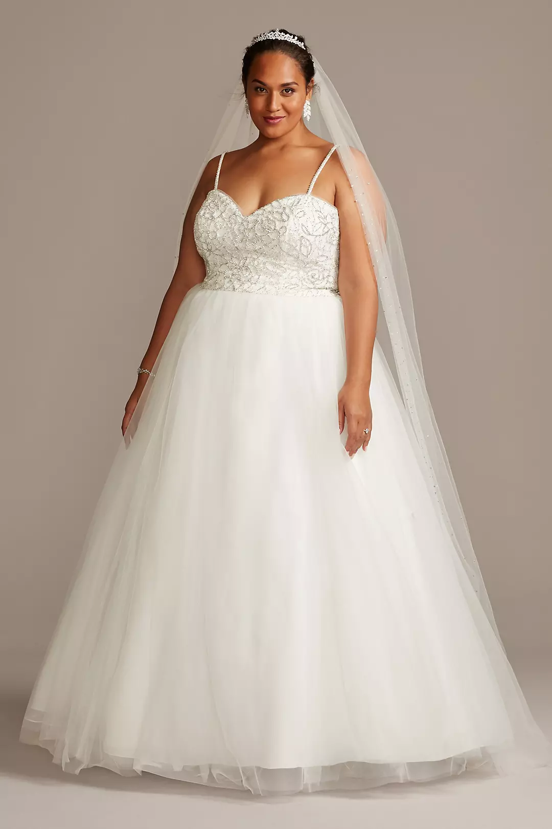Strapless Crystal Floral Bodice Wedding Dress - Image 18