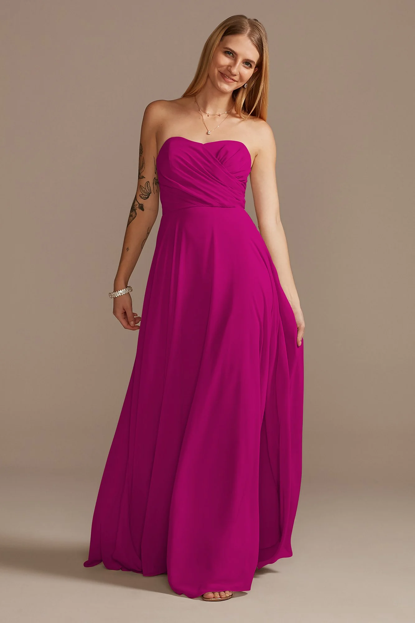 Strapless Full Skirt Dress - Image 102