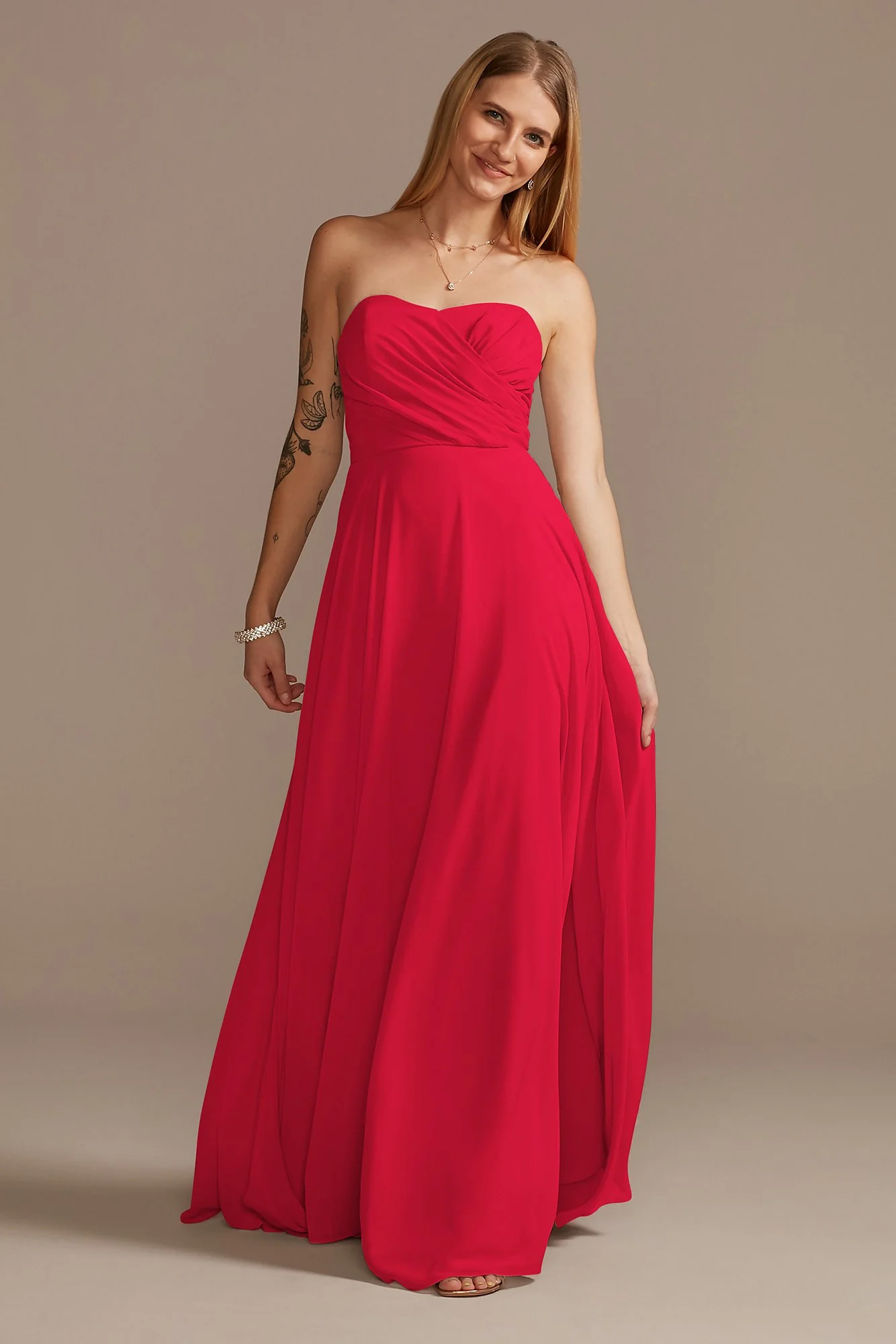 Strapless Full Skirt Dress - Image 41