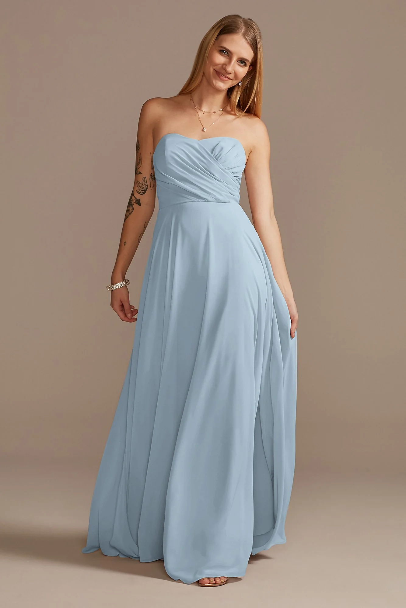 Strapless Full Skirt Dress - Image 56