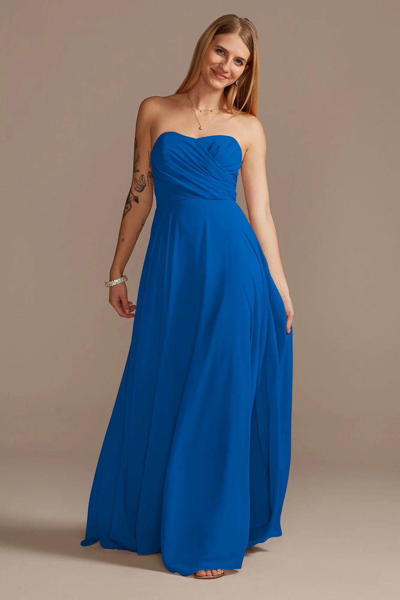 Strapless Full Skirt Dress - Image 74