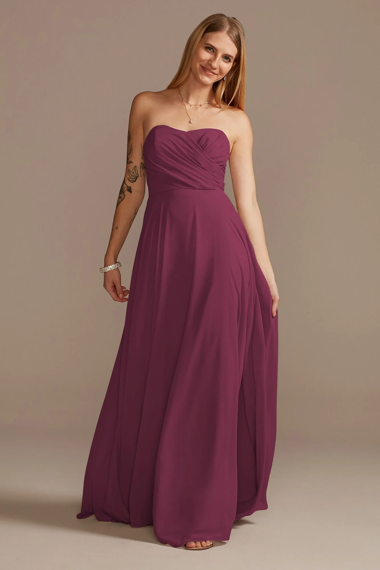 Strapless Full Skirt Dress - Image 75