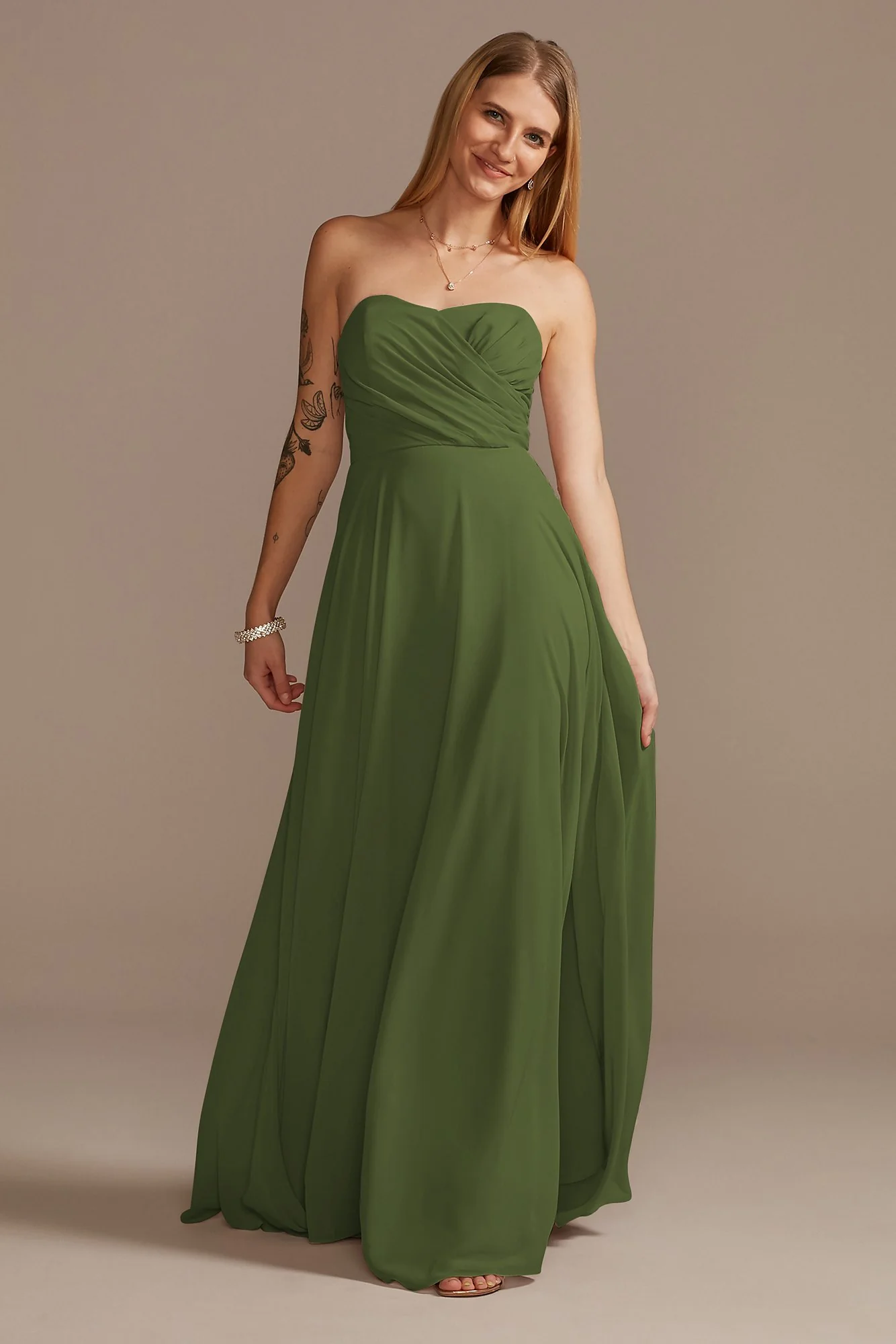 Strapless Full Skirt Dress - Image 84