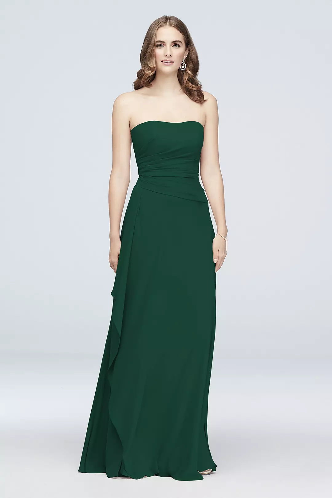Strapless Georgette Cascade Bridesmaid Dress - Image 111