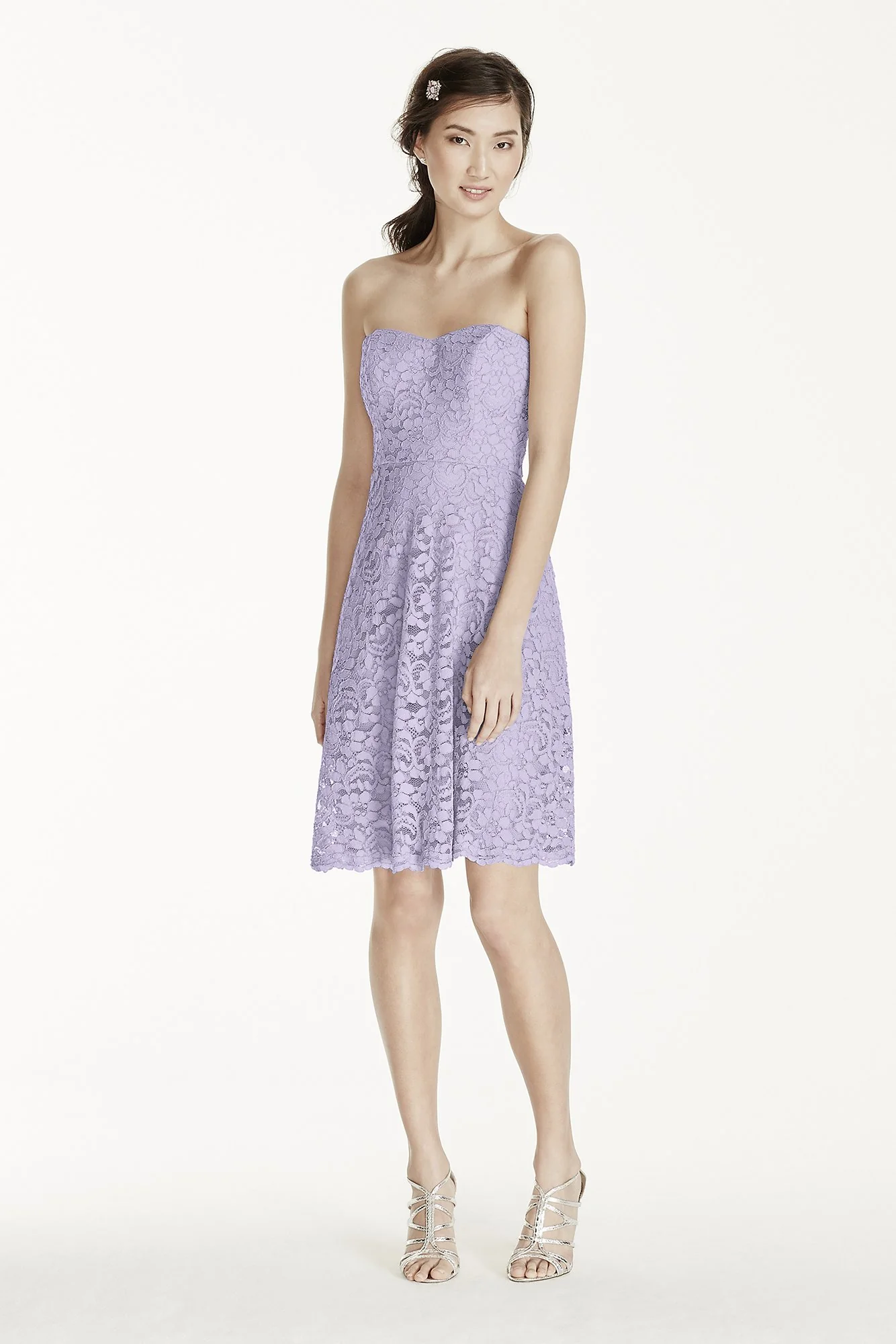Strapless Lace Dress with Full Skirt - Image 14
