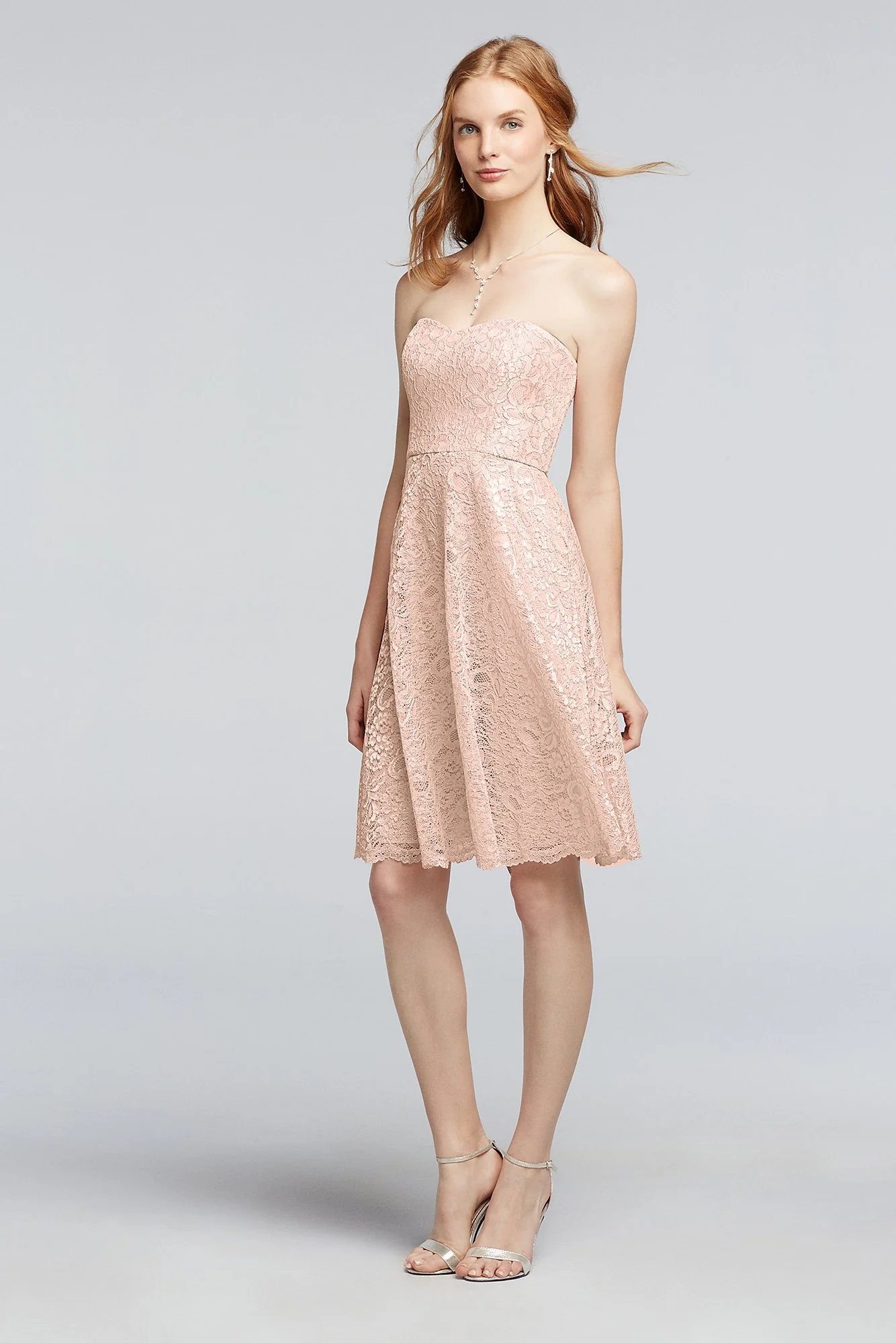 Strapless Lace Dress with Full Skirt - Image 16