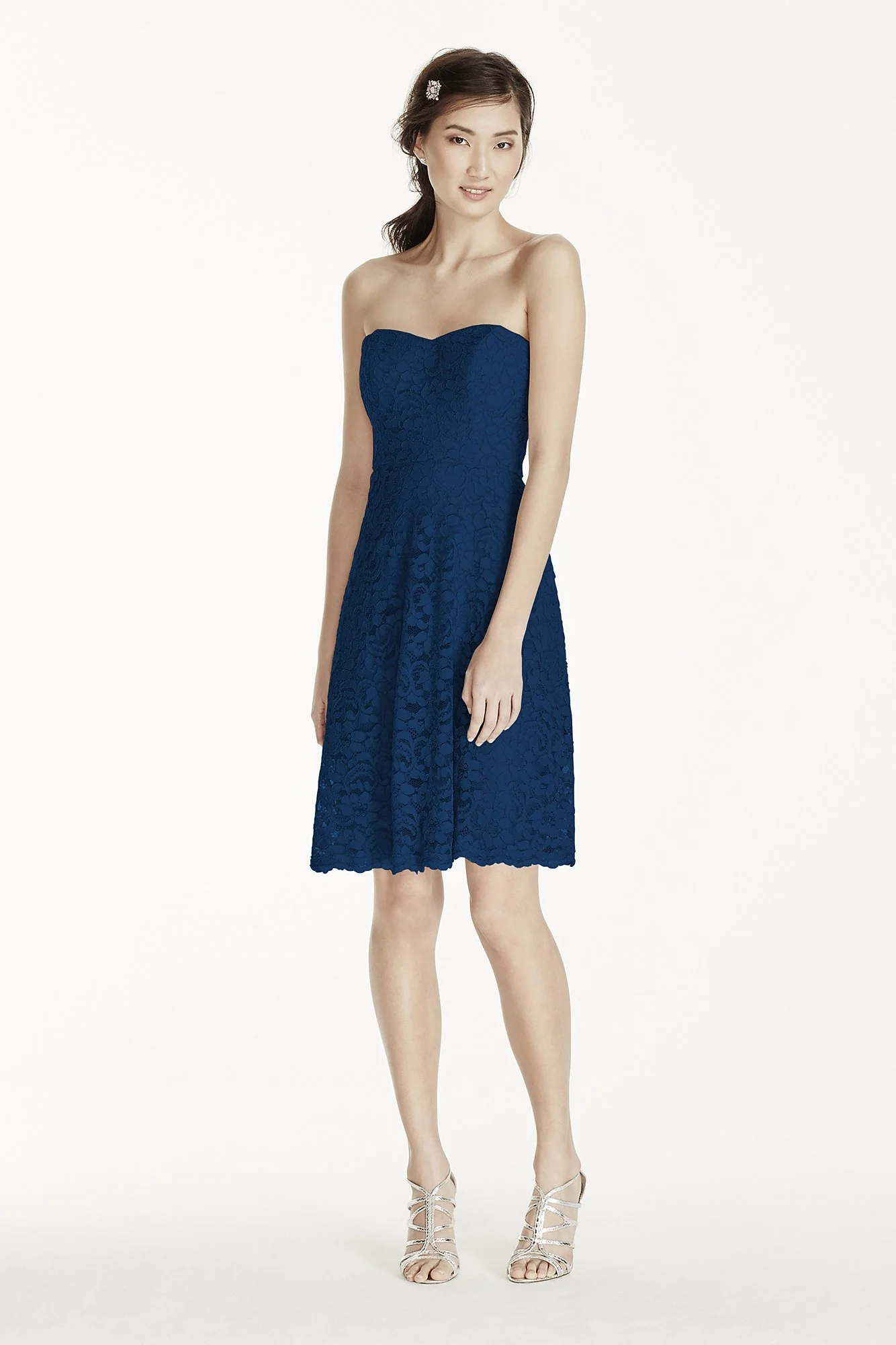 Strapless Lace Dress with Full Skirt - Image 57