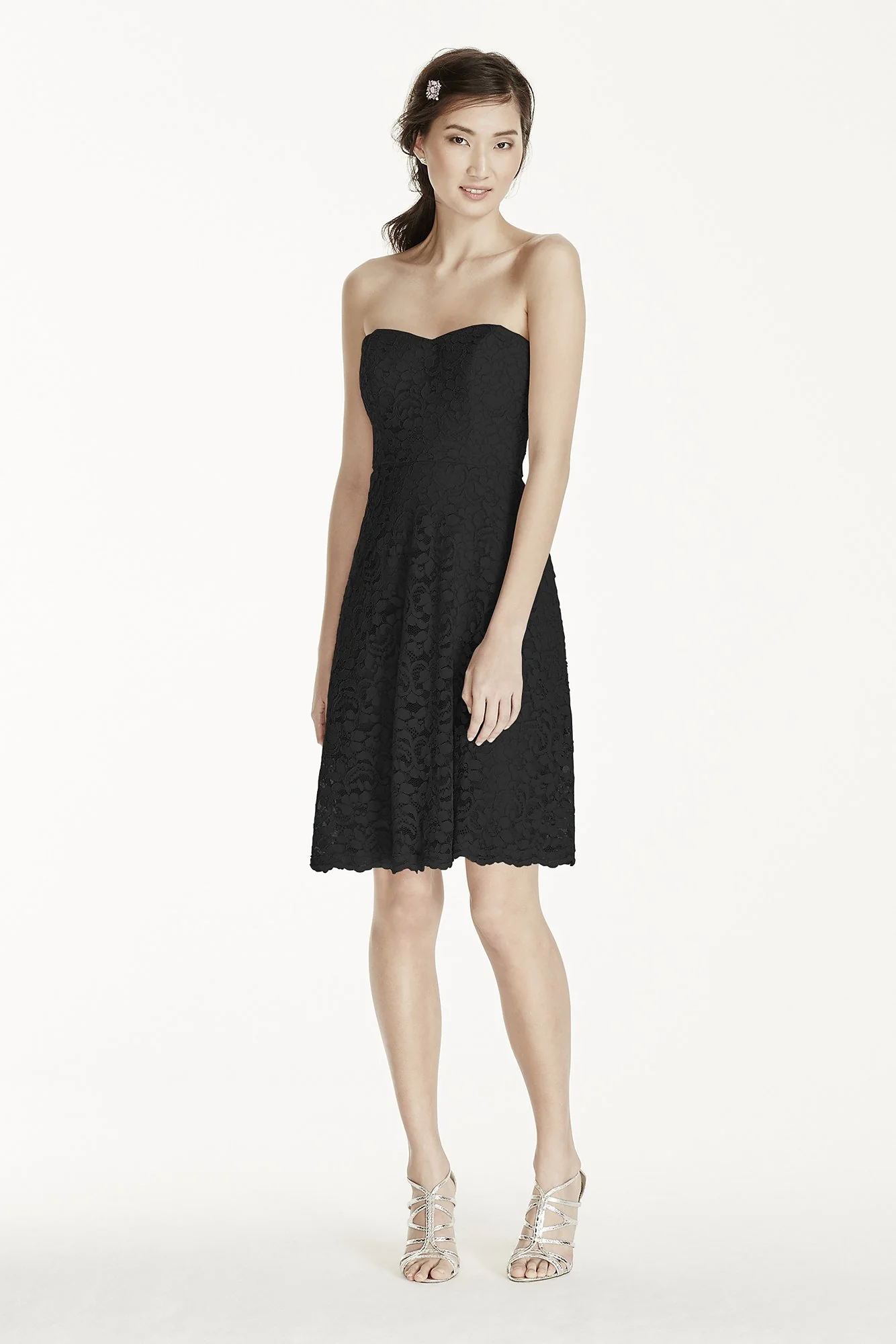 Strapless Lace Dress with Full Skirt - Image 8
