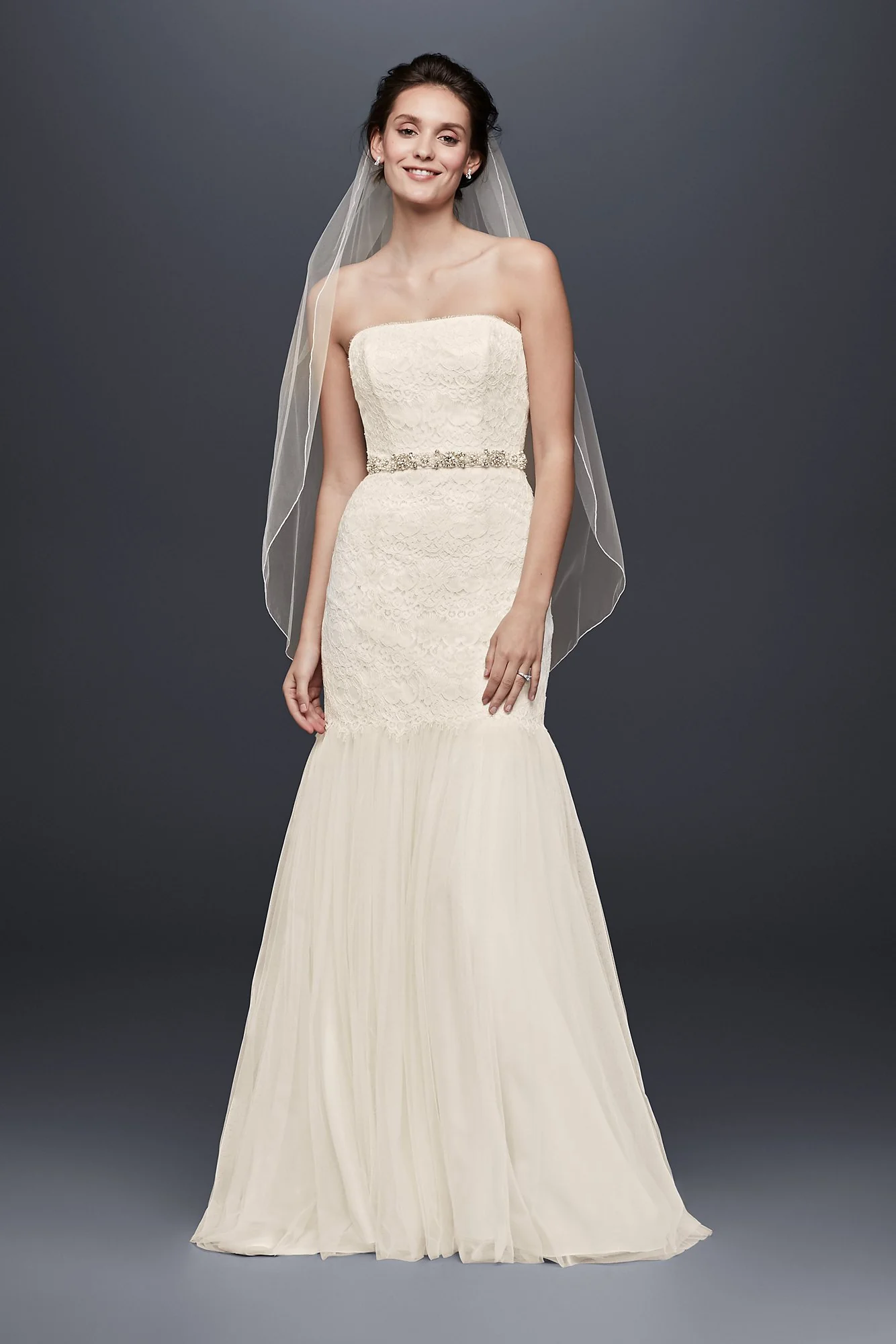 Lace Wedding Dress with Tulle Skirt
