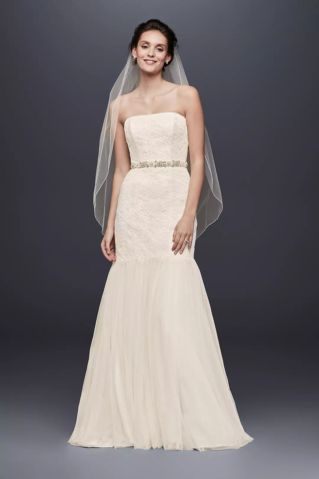 Lace Wedding Dress with Tulle Skirt - Image 92