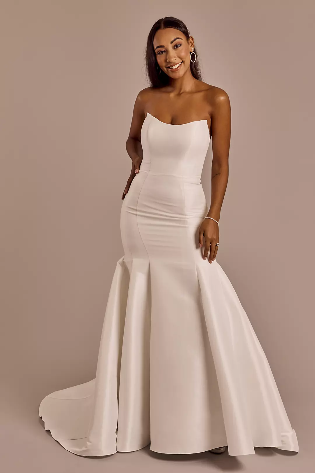 Strapless Mikado Mermaid Wedding Dress - Image 7