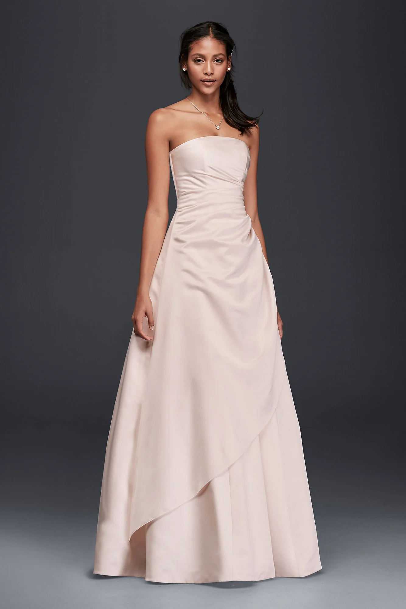 Strapless Satin A-Line Wedding Dress - Image 5