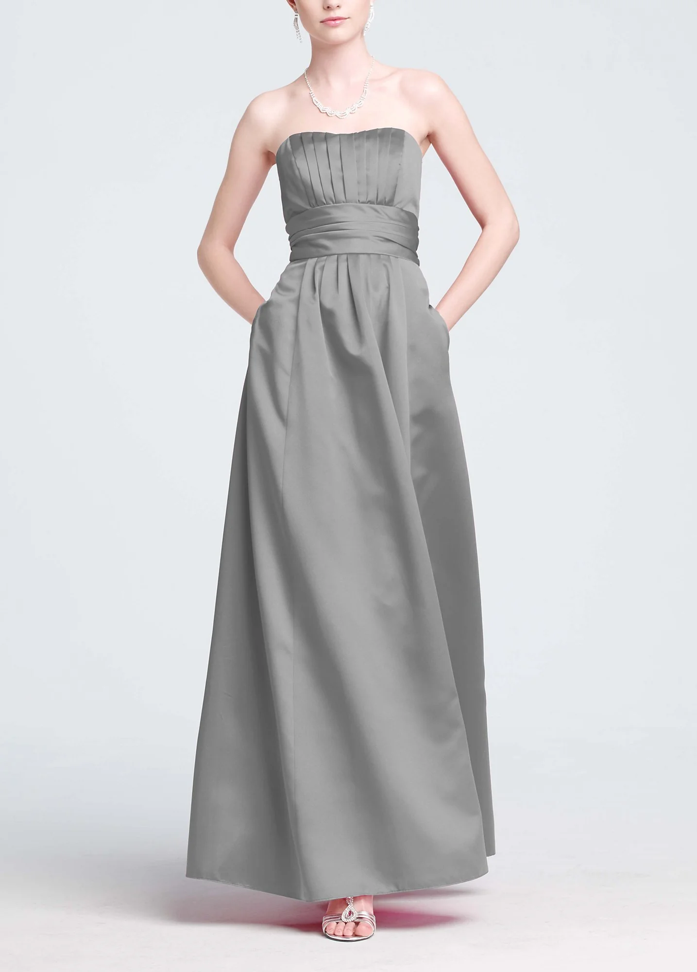 Strapless Satin Ball Gown with Sweetheart Neckline - Image 2