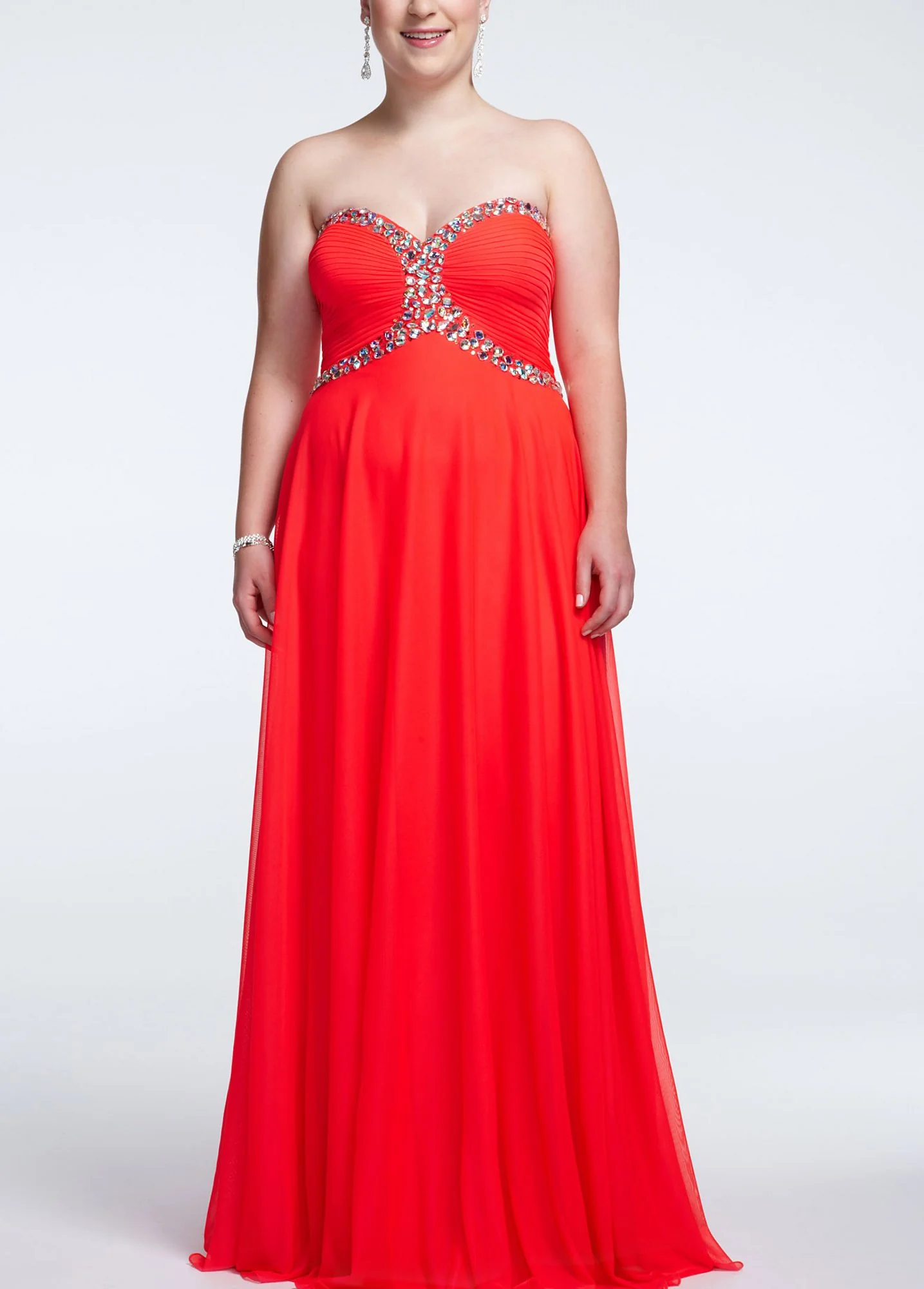 Strapless Sweetheart Dress with Beaded Bodice