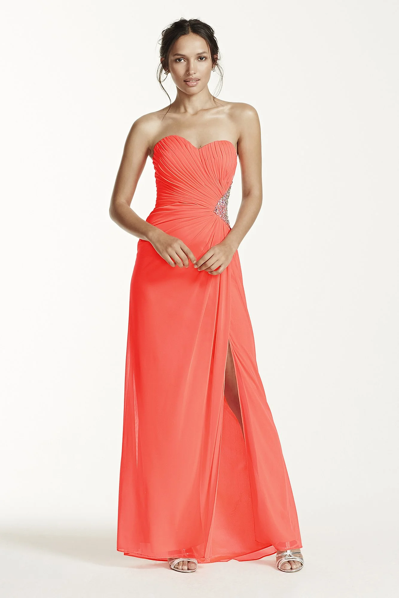 Strapless Sweetheart Dress with Side Embellishment - Image 2